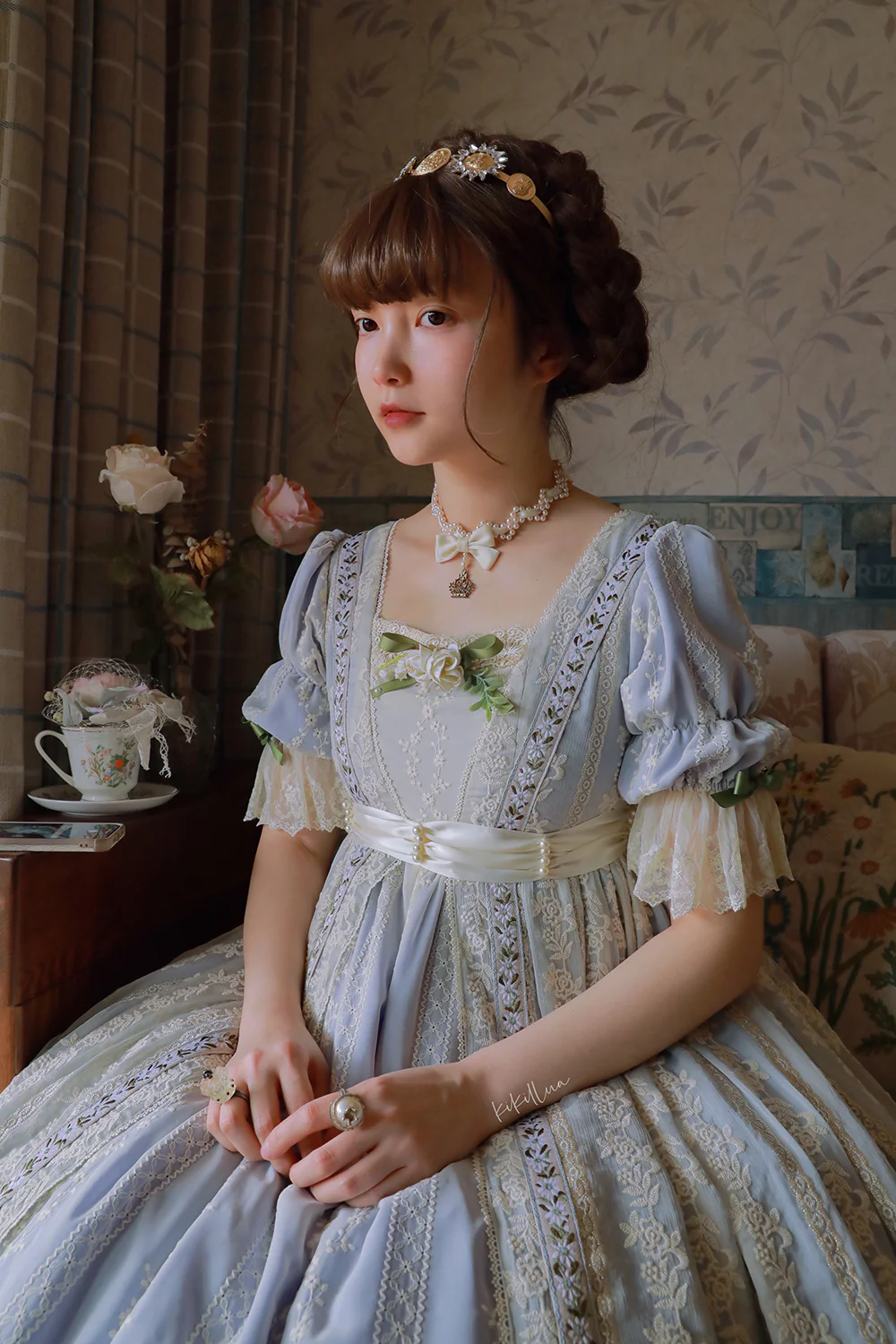 The Sally Gardens - Elegant Lolita Empire-cut OP Dress - Image 10