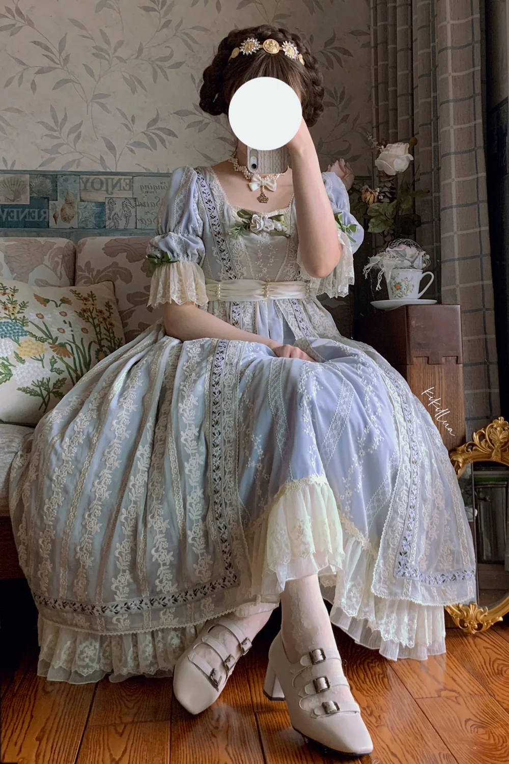 The Sally Gardens - Elegant Lolita Empire-cut OP Dress - Image 12