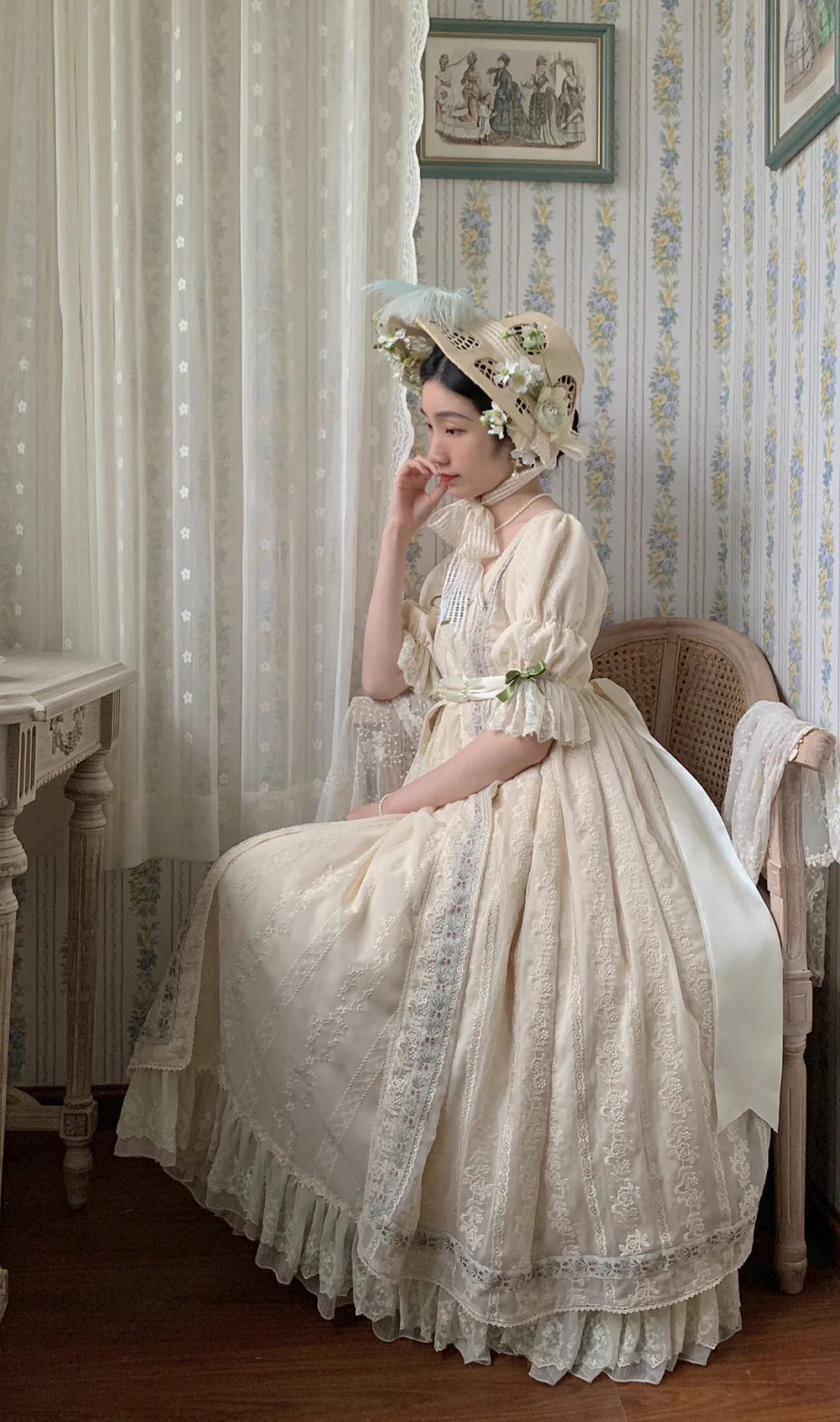 The Sally Gardens - Elegant Lolita Empire-cut OP Dress - Image 13
