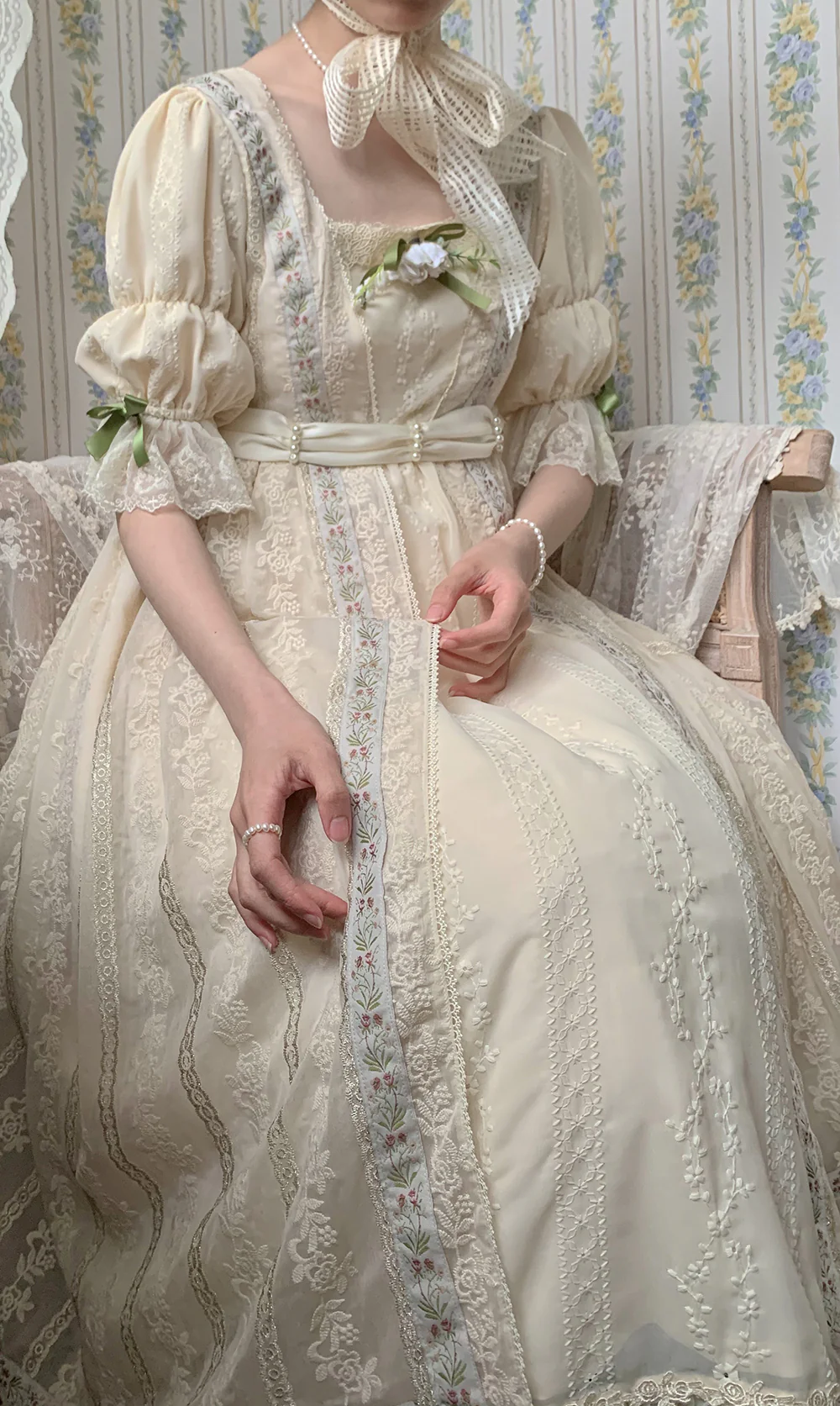 The Sally Gardens - Elegant Lolita Empire-cut OP Dress - Image 15