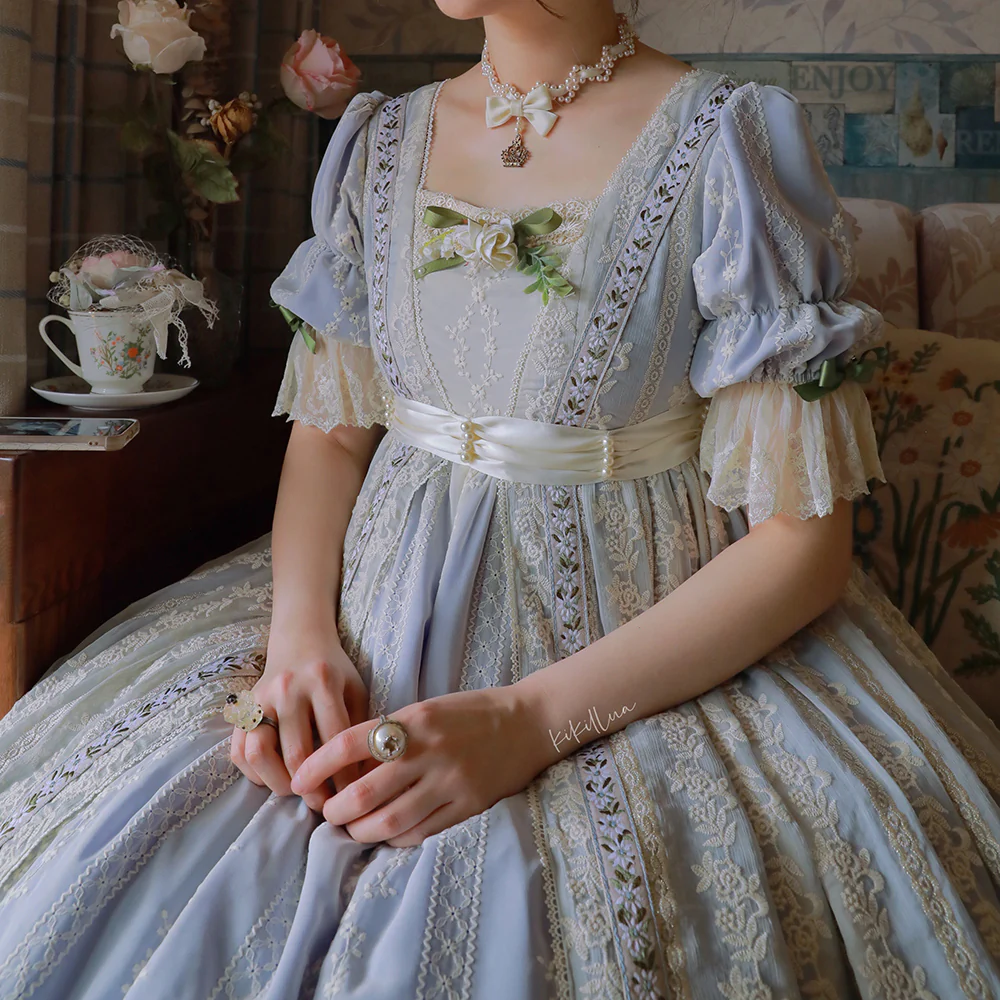 The Sally Gardens - Elegant Lolita Empire-cut OP Dress - Image 7