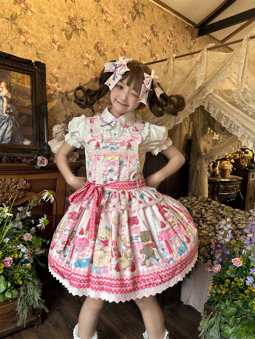 Cute More - Candy Colored Sweet Lolita Blouse, Ruffled Collar - Image 15