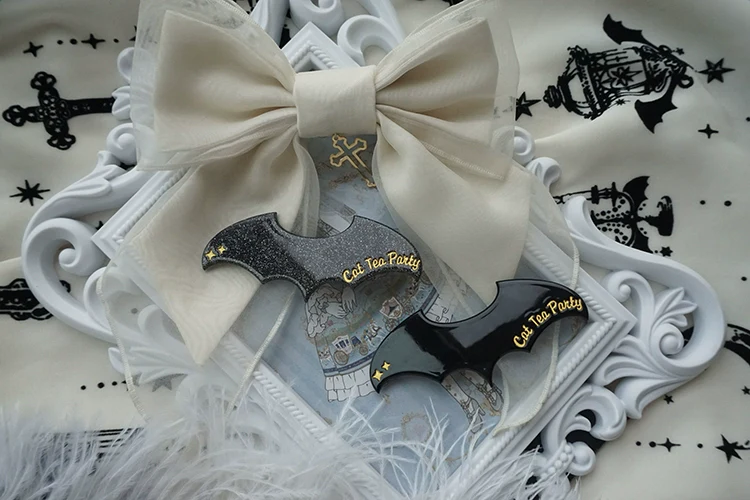 Gothic Lolita Hair Clip Halloween Bat Lolita Hair Accessory - Image 6