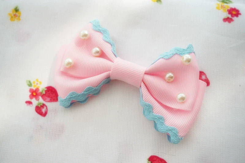 Sweet Lolita Pearl Hair Clip Ice Cream Color Side Clip - Image 3