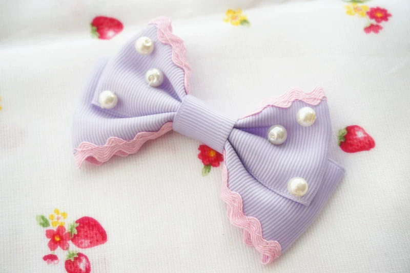 Sweet Lolita Pearl Hair Clip Ice Cream Color Side Clip - Image 5