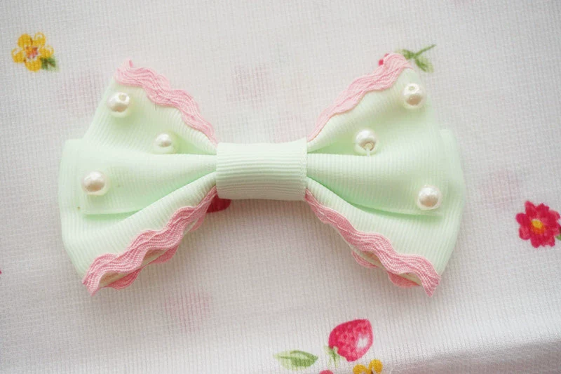 Sweet Lolita Pearl Hair Clip Ice Cream Color Side Clip - Image 6