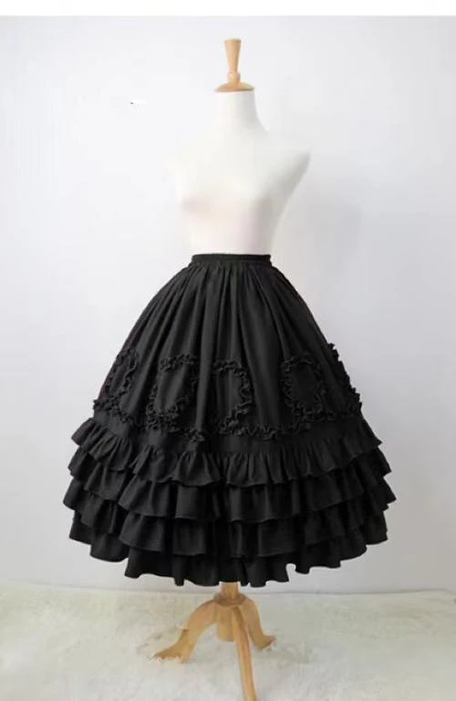 Court Style Lolita Skirt, Retro Chiffon Underskirt - Image 2