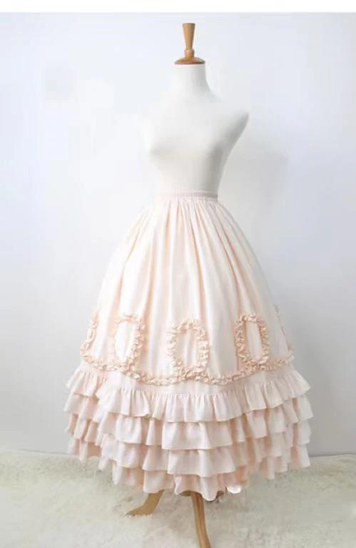 Court Style Lolita Skirt, Retro Chiffon Underskirt - Image 4