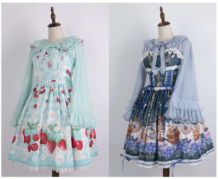 Plus Size Lolita Blouse Cheese Chocolate Long Sleeve - Image 15