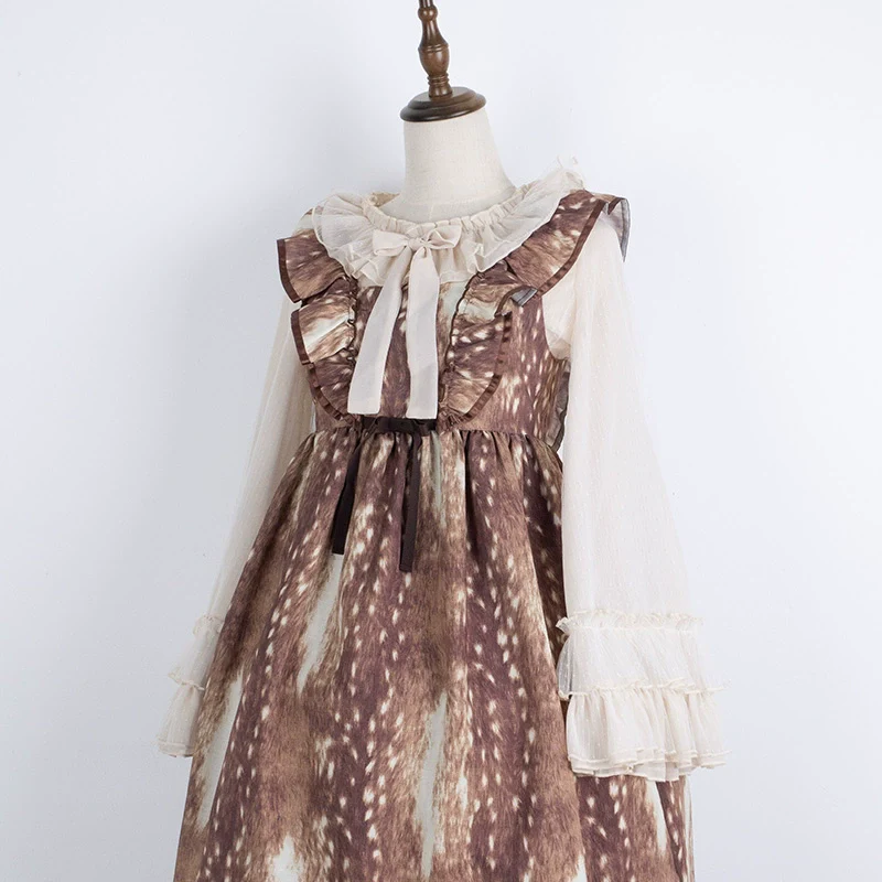 Plus Size Lolita Blouse Cheese Chocolate Long Sleeve - Image 8