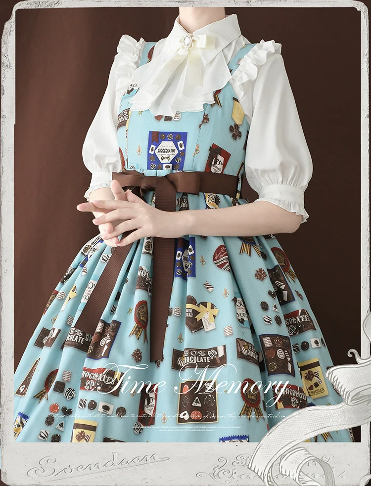 Earl Girl - Chiffon Classic Lolita Shirt, Mid-Length Mutton Sleeves - Image 19