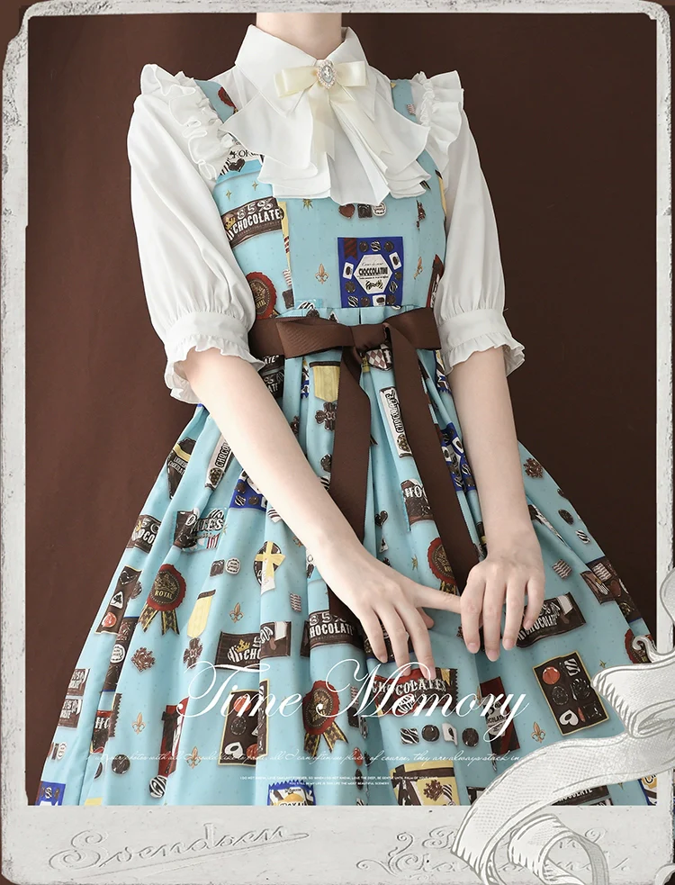 Earl Girl - Chiffon Classic Lolita Shirt, Mid-Length Mutton Sleeves - Image 20