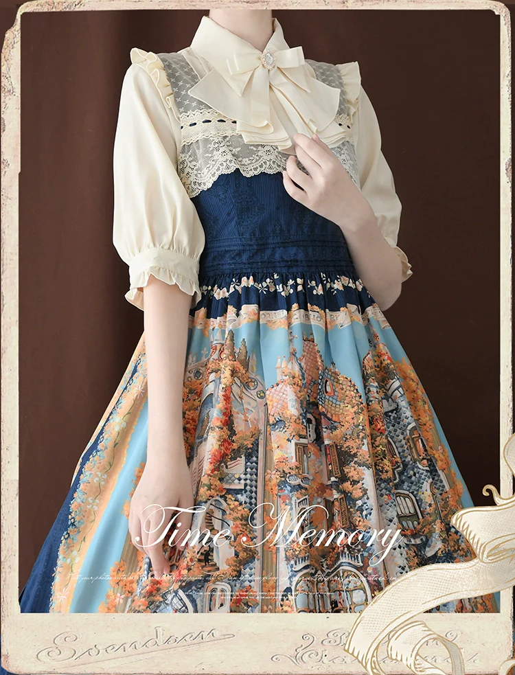 Earl Girl - Chiffon Classic Lolita Shirt, Mid-Length Mutton Sleeves - Image 23