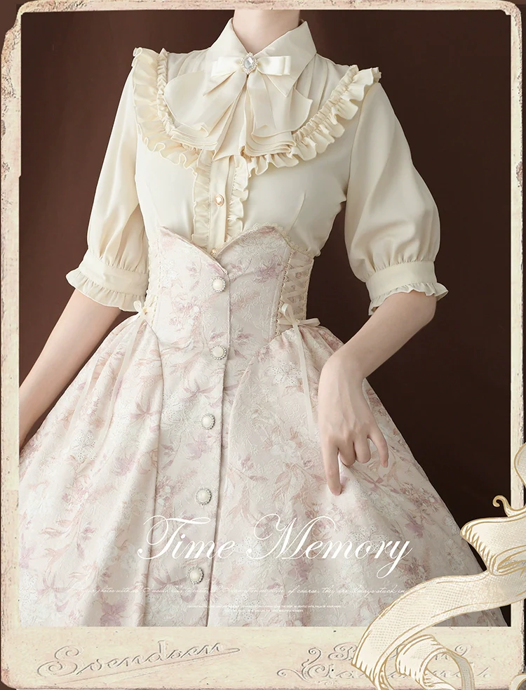 Earl Girl - Chiffon Classic Lolita Shirt, Mid-Length Mutton Sleeves - Image 26