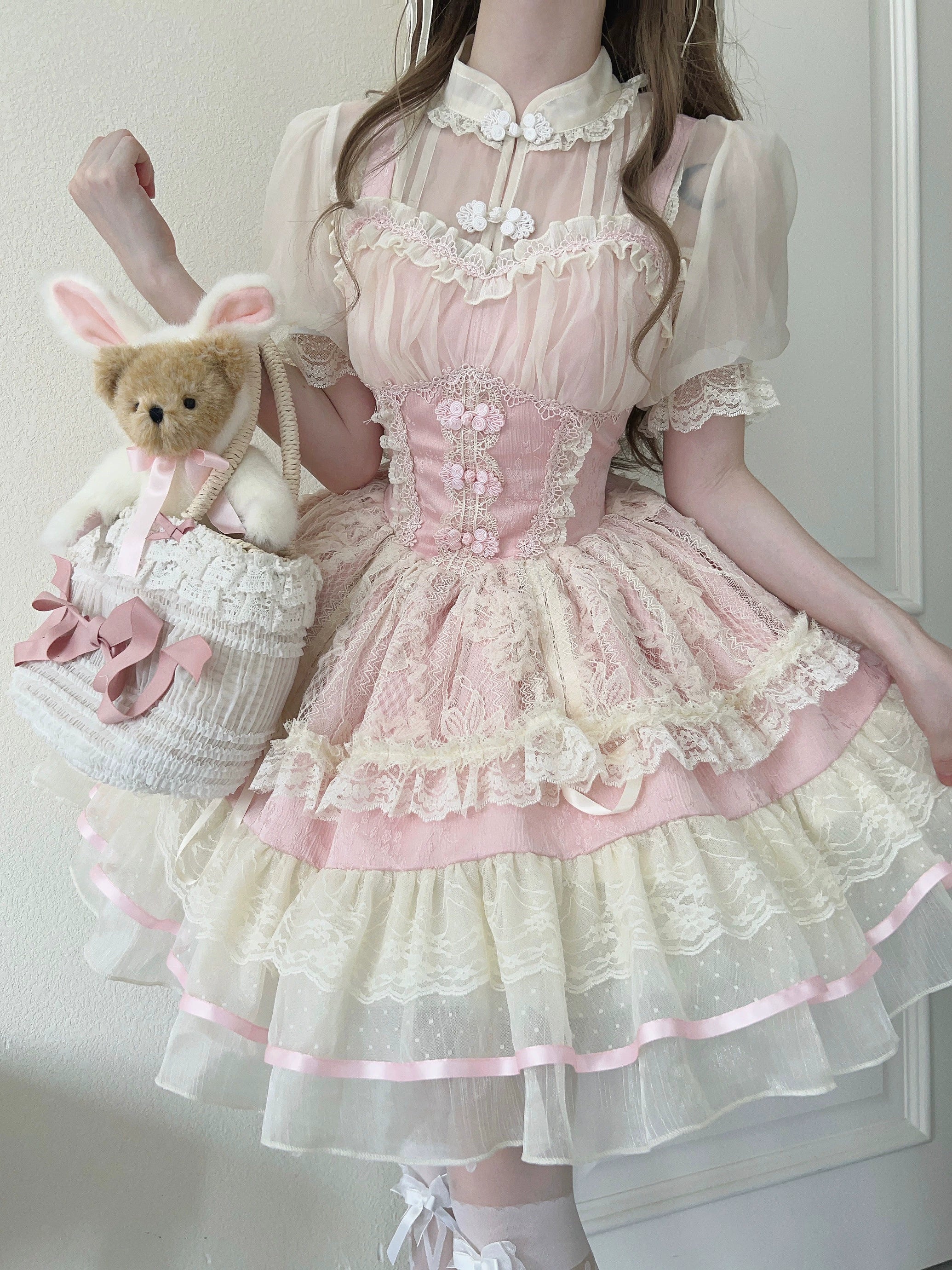 Hua Ji Fu Lei - Chinese Style Lolita JSK Dress Ballet Style Innerwear Set - Image 10