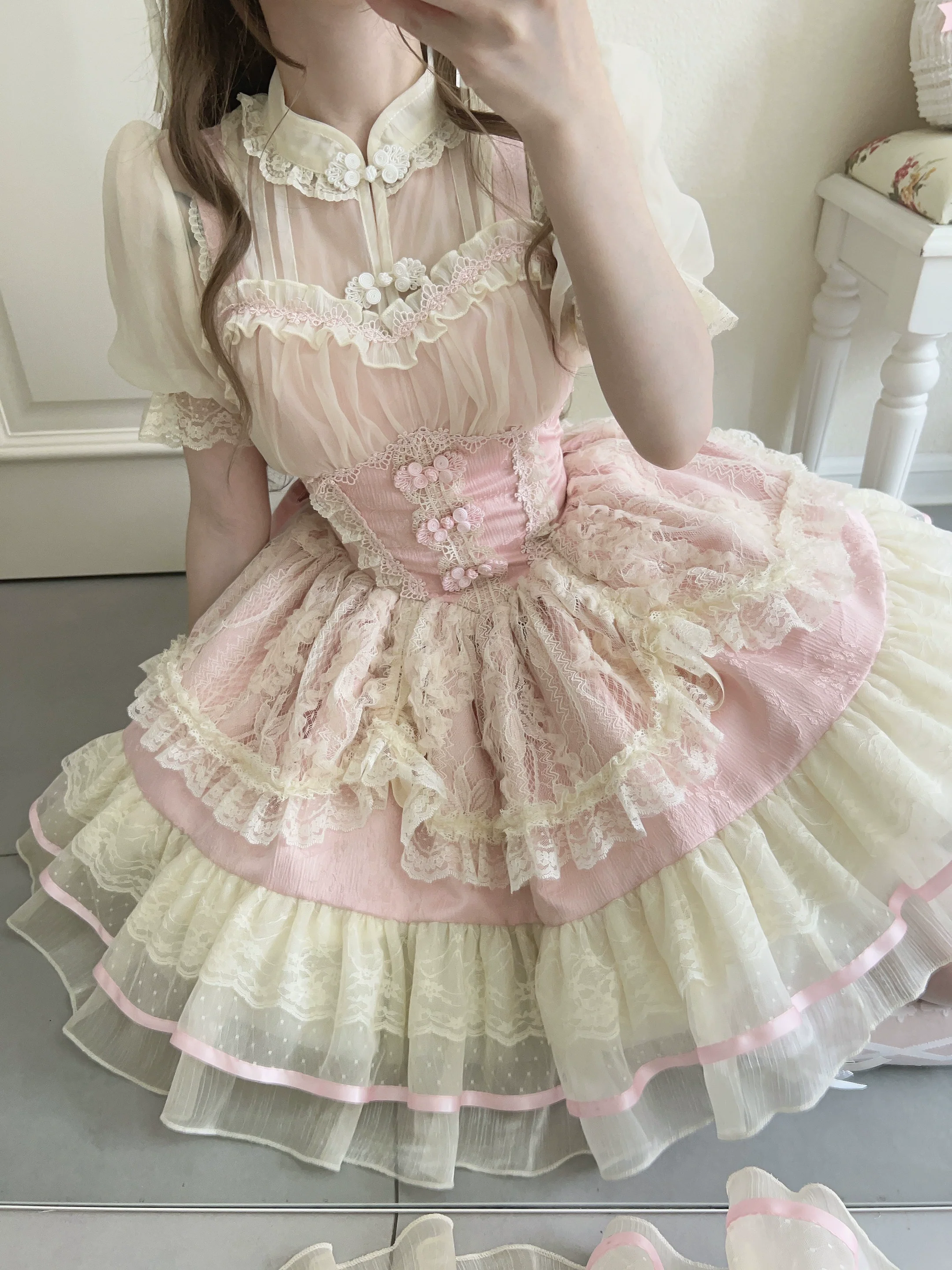 Hua Ji Fu Lei - Chinese Style Lolita JSK Dress Ballet Style Innerwear Set - Image 12