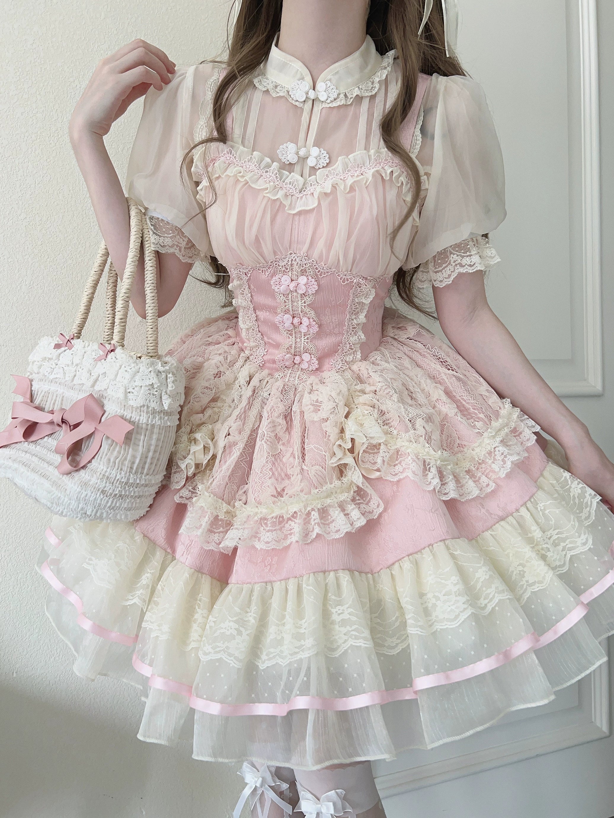 Hua Ji Fu Lei - Chinese Style Lolita JSK Dress Ballet Style Innerwear Set - Image 14
