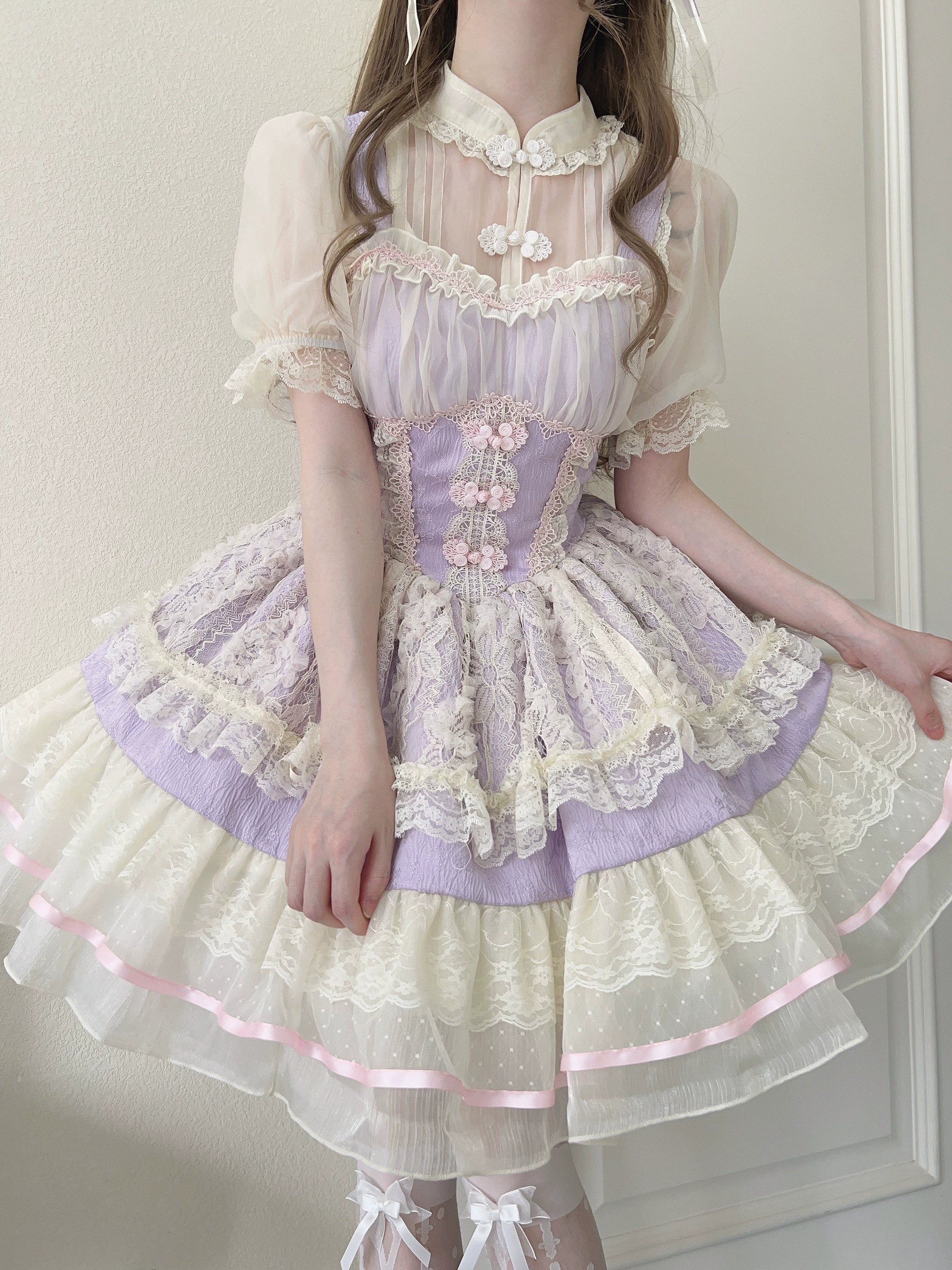 Hua Ji Fu Lei - Chinese Style Lolita JSK Dress Ballet Style Innerwear Set - Image 16