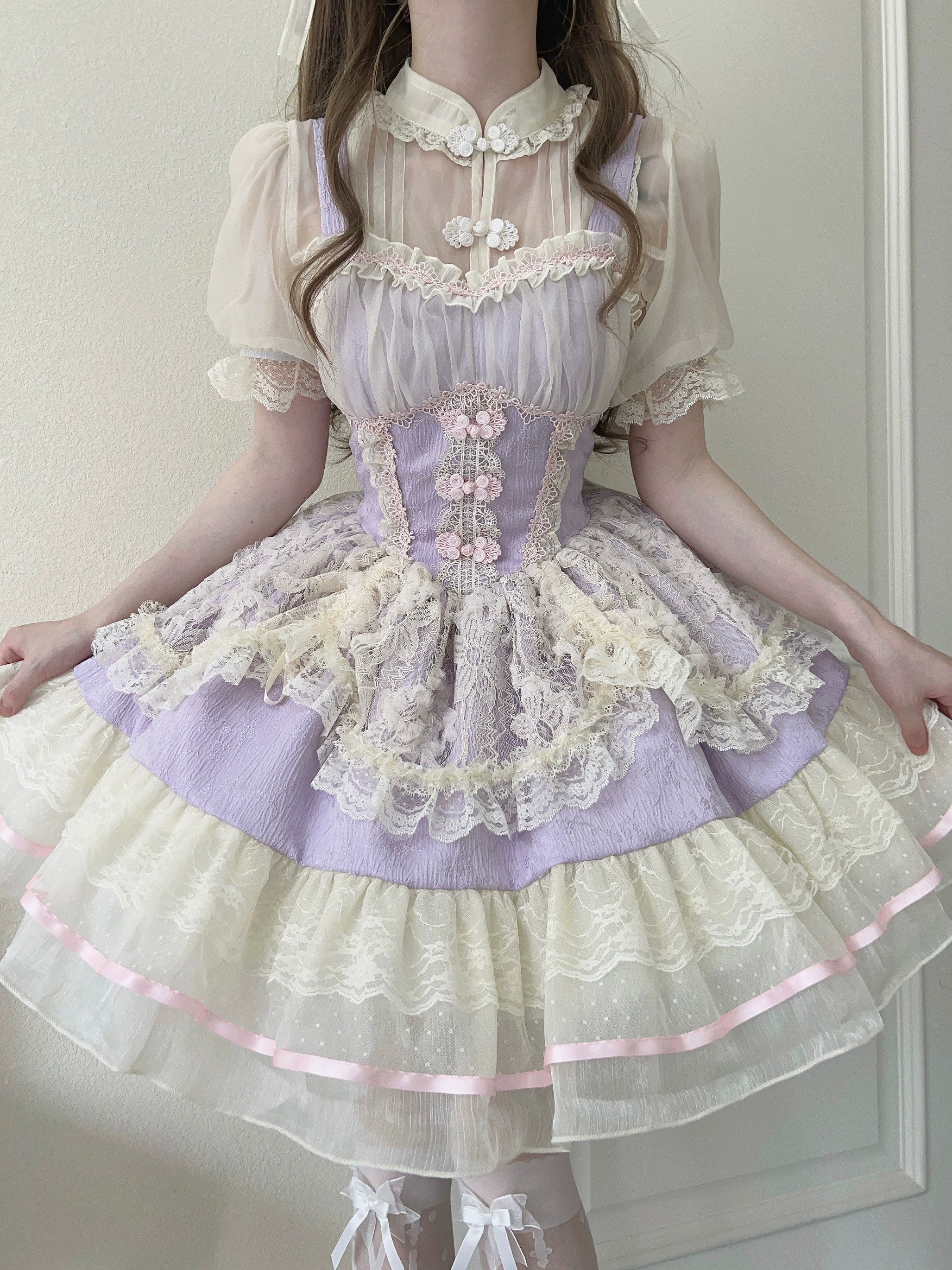 Hua Ji Fu Lei - Chinese Style Lolita JSK Dress Ballet Style Innerwear Set - Image 17