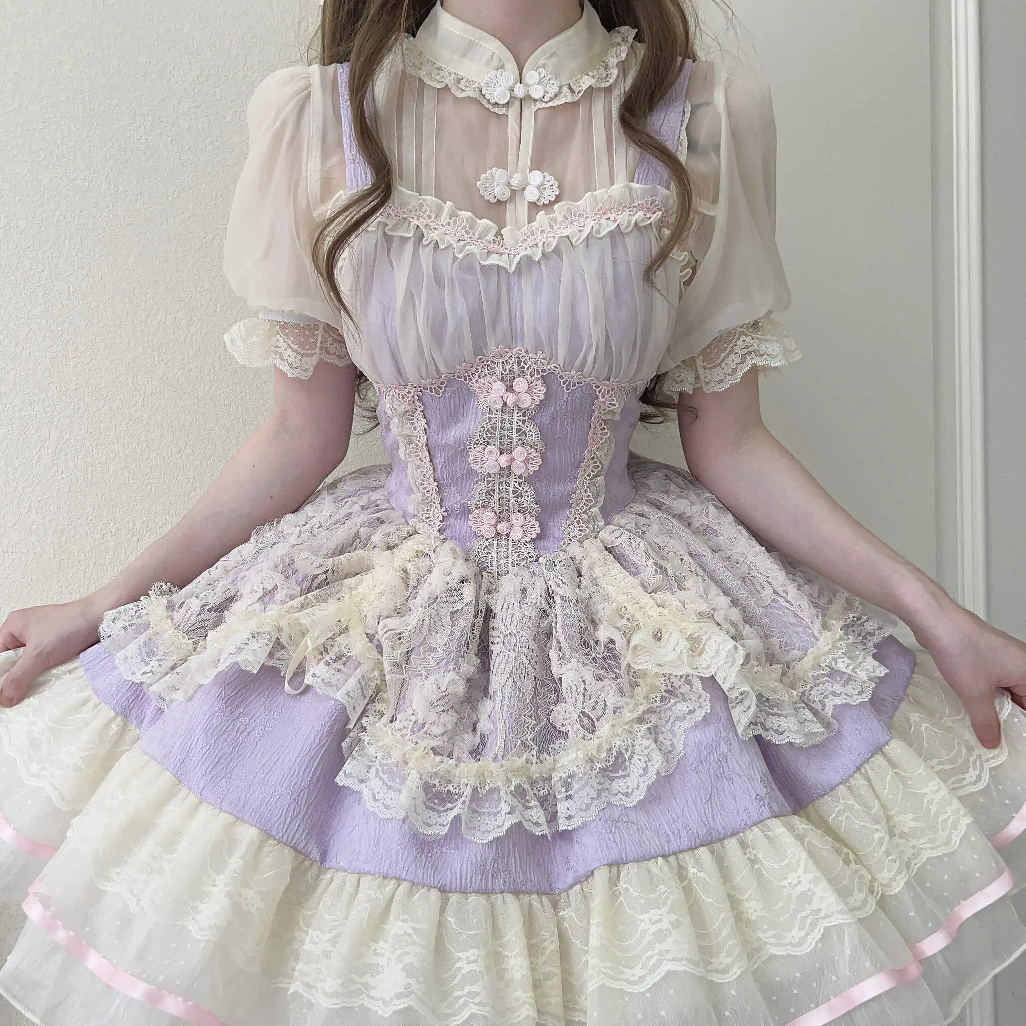 Hua Ji Fu Lei - Chinese Style Lolita JSK Dress Ballet Style Innerwear Set - Image 20