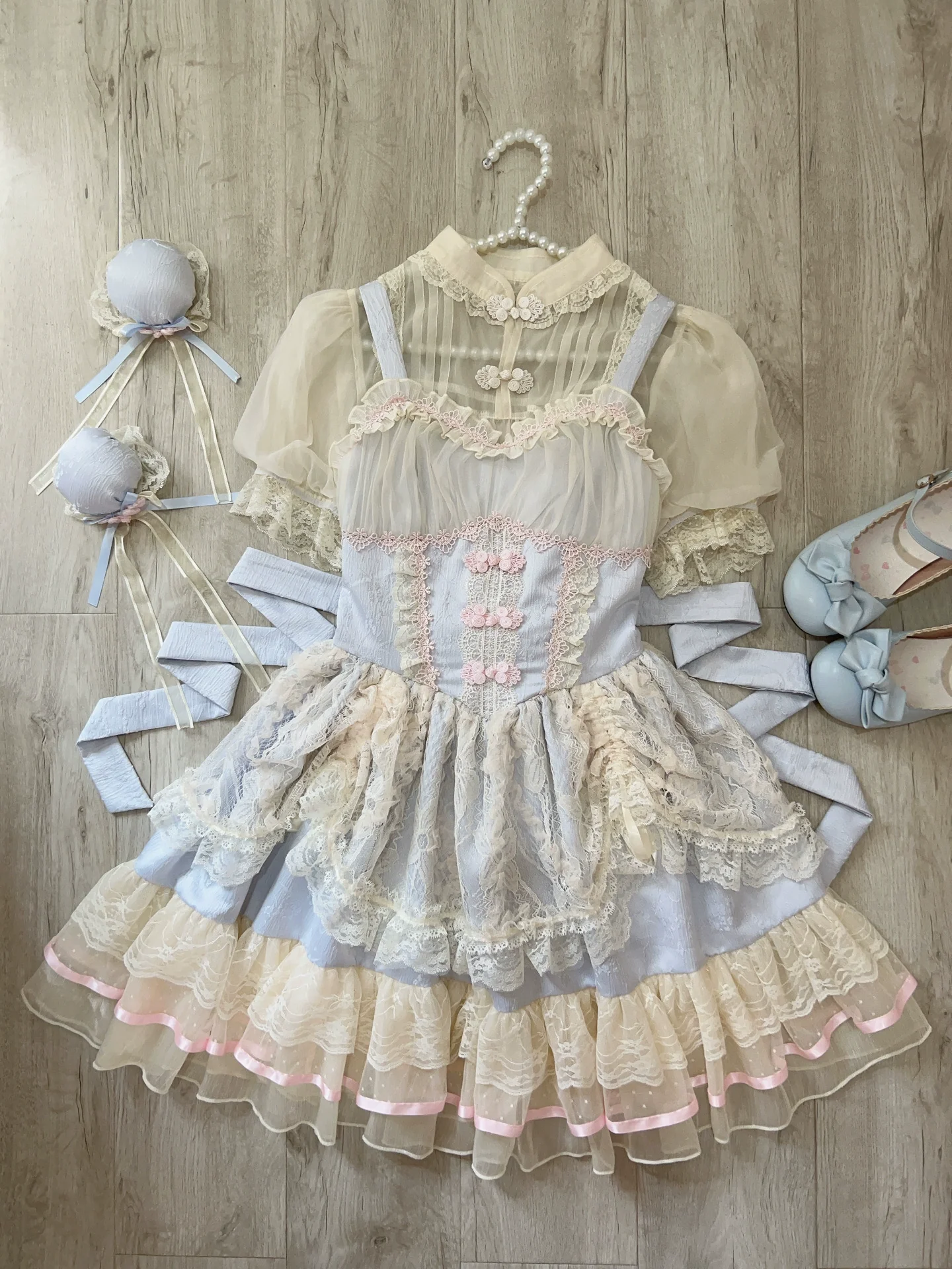 Hua Ji Fu Lei - Chinese Style Lolita JSK Dress Ballet Style Innerwear Set - Image 24