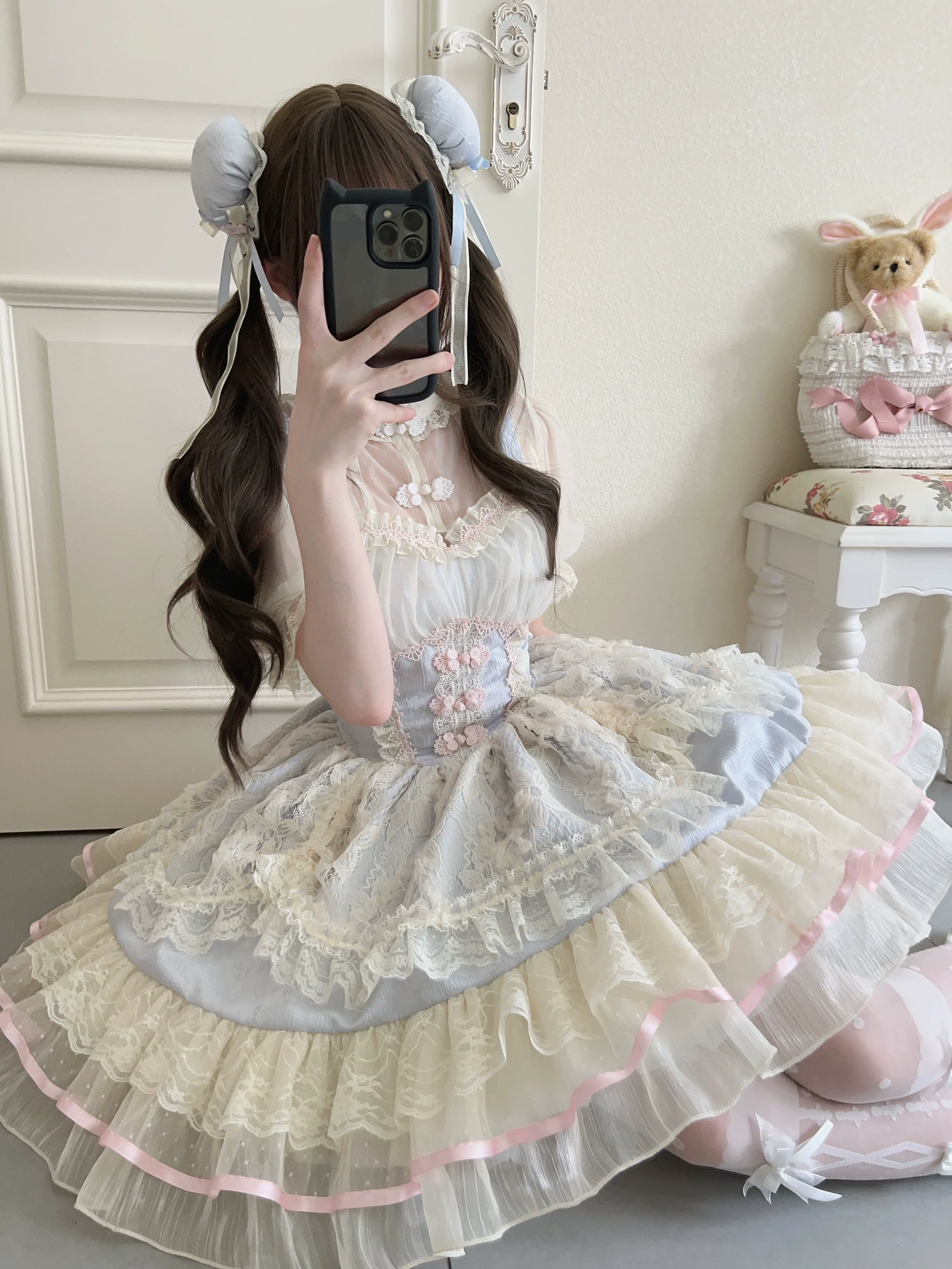 Hua Ji Fu Lei - Chinese Style Lolita JSK Dress Ballet Style Innerwear Set - Image 3