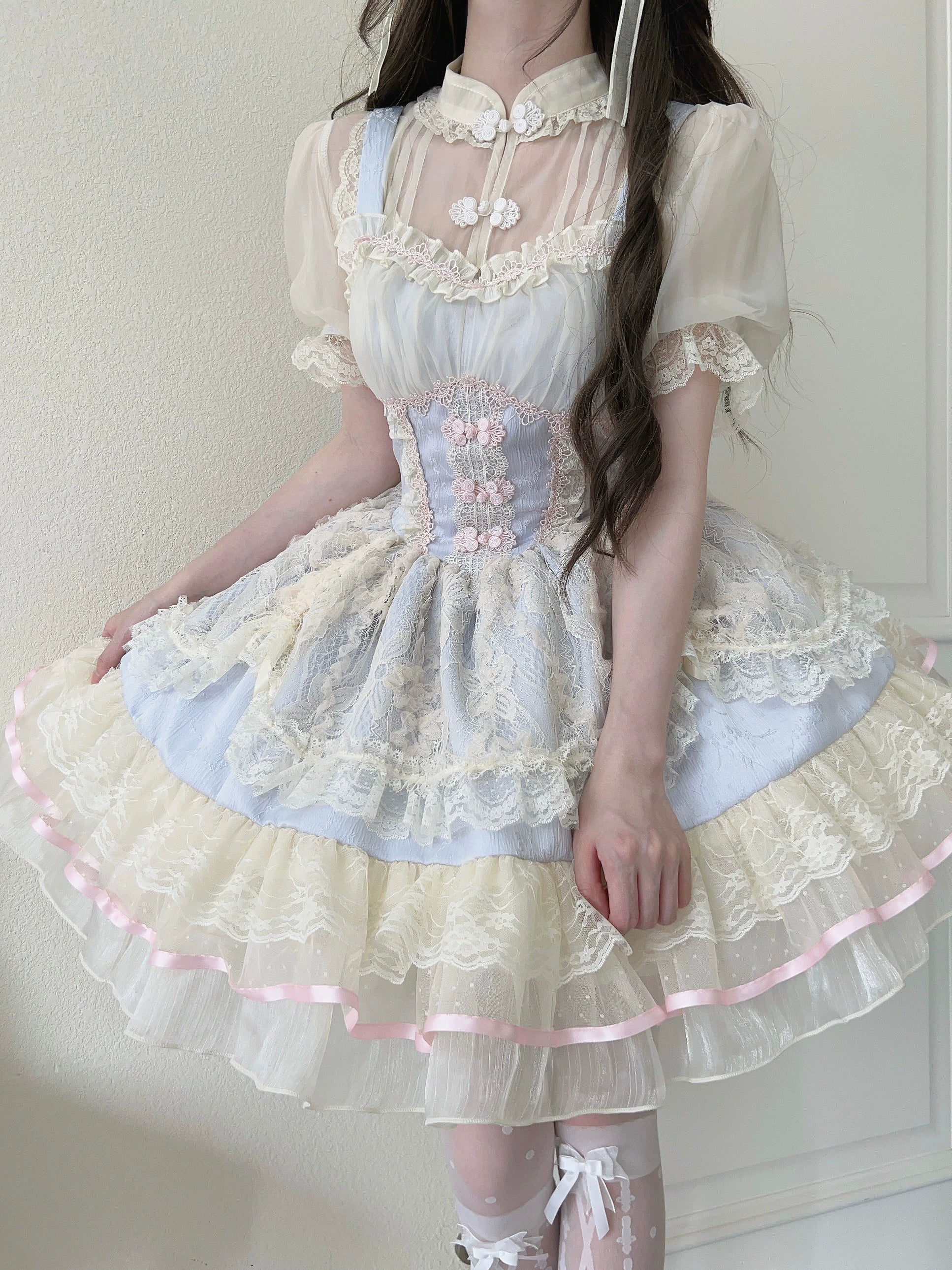 Hua Ji Fu Lei - Chinese Style Lolita JSK Dress Ballet Style Innerwear Set - Image 7