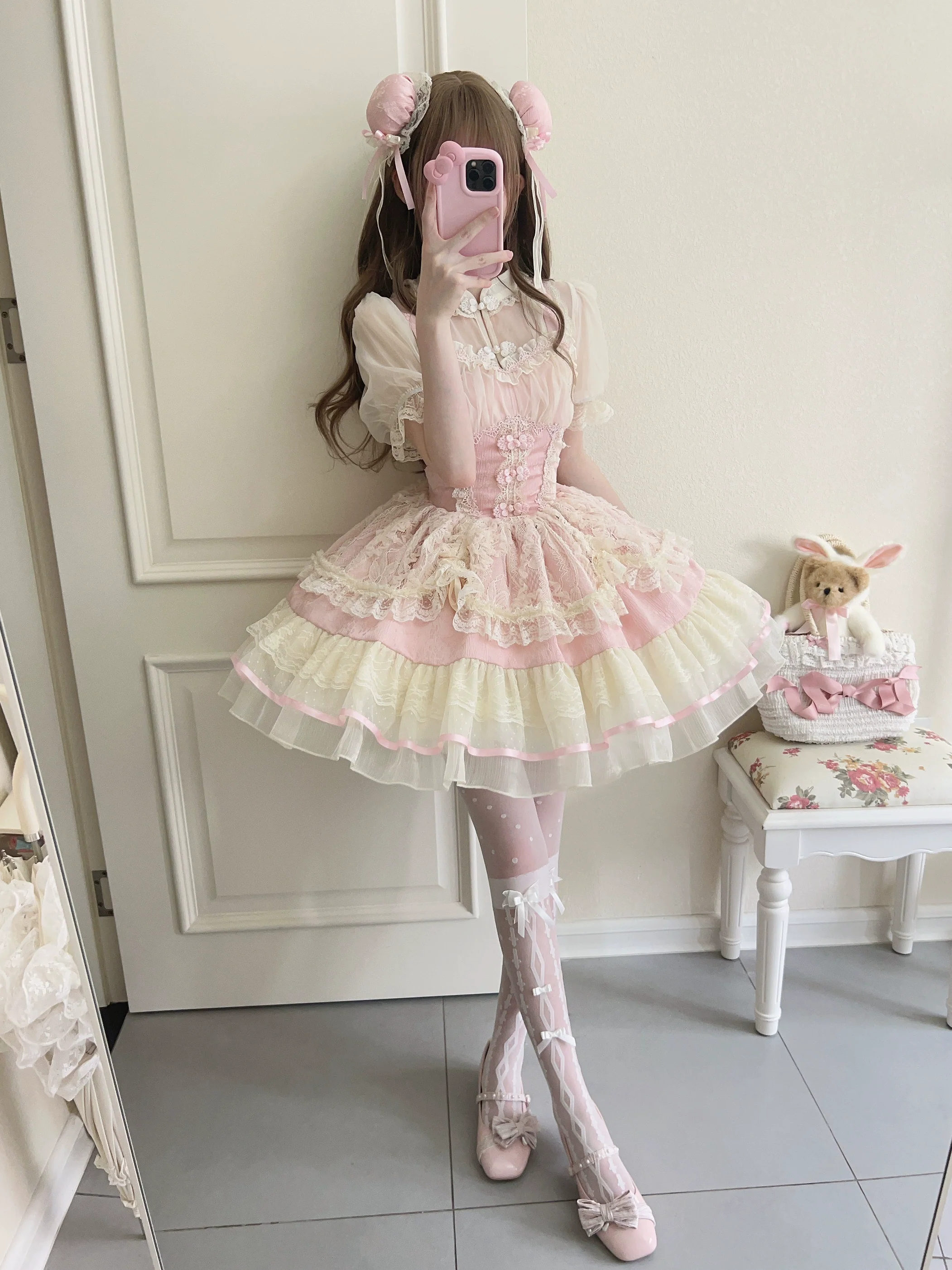 Hua Ji Fu Lei - Chinese Style Lolita JSK Dress Ballet Style Innerwear Set - Image 8