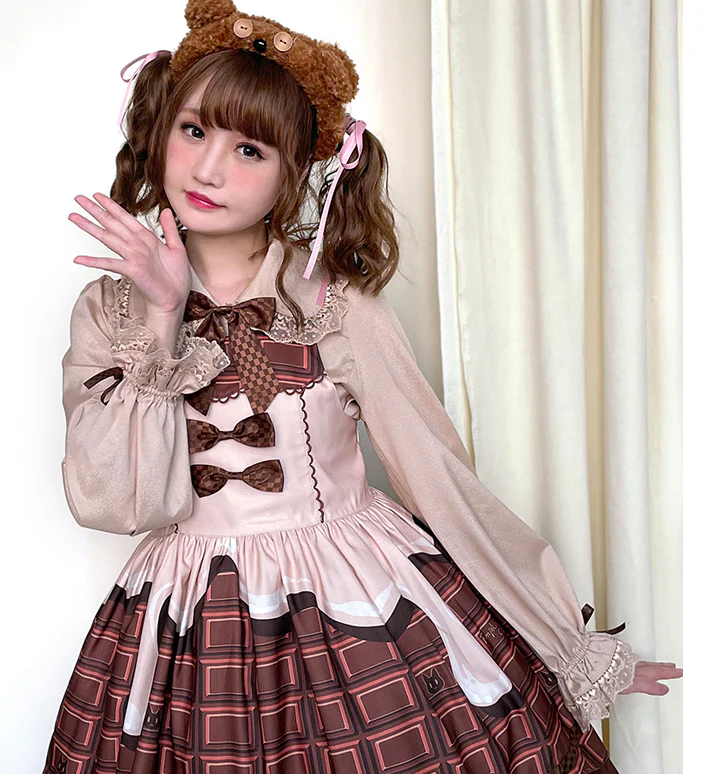 Chocolate Heart - Sweet Lolita Long Sleeve Blouse Multicolors - Image 12