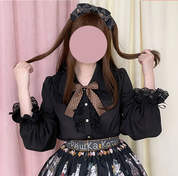Chocolate Heart - Sweet Lolita Long Sleeve Blouse Multicolors - Image 23