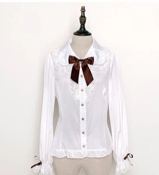 Chocolate Heart - Sweet Lolita Long Sleeve Blouse Multicolors - Image 3
