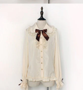 Chocolate Heart - Sweet Lolita Long Sleeve Blouse Multicolors - Image 4