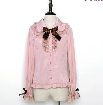 Chocolate Heart - Sweet Lolita Long Sleeve Blouse Multicolors - Image 6