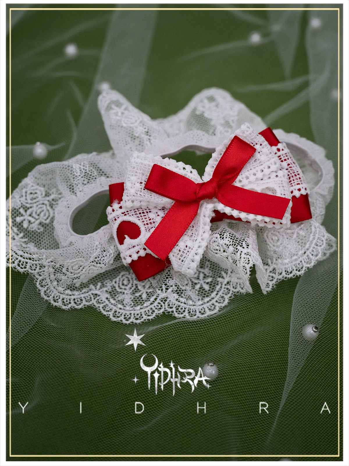 Yidhra - Christmas Lolita Pantyhose with Calf Lace Decoration - Image 12
