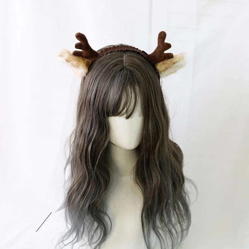 Xiaogui - Christmas Sweet Red Lolita KC Cute Elk Antlers Headwear - Image 5
