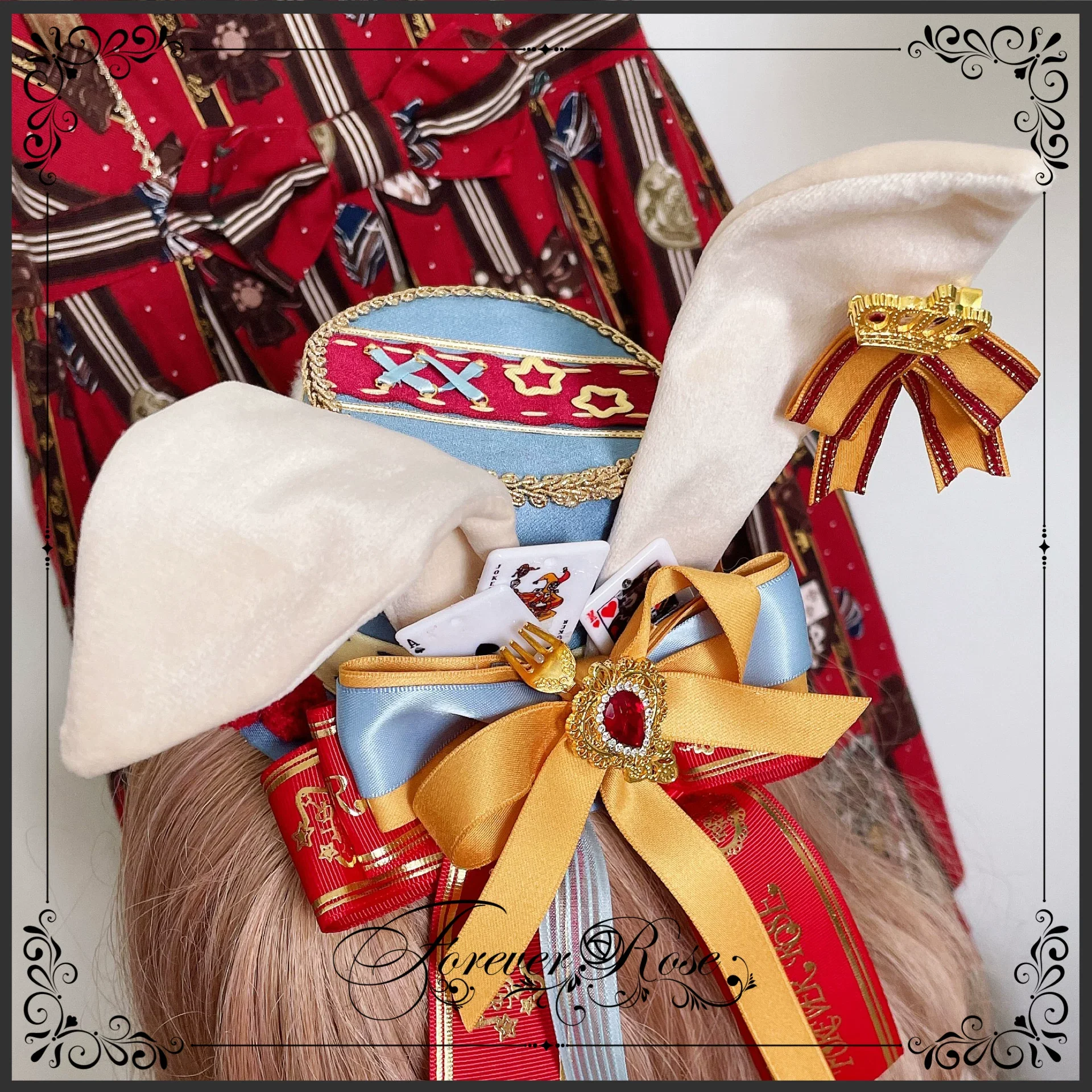 Circus-inspired Lolita Top Hat, Bunny Ear - Image 12