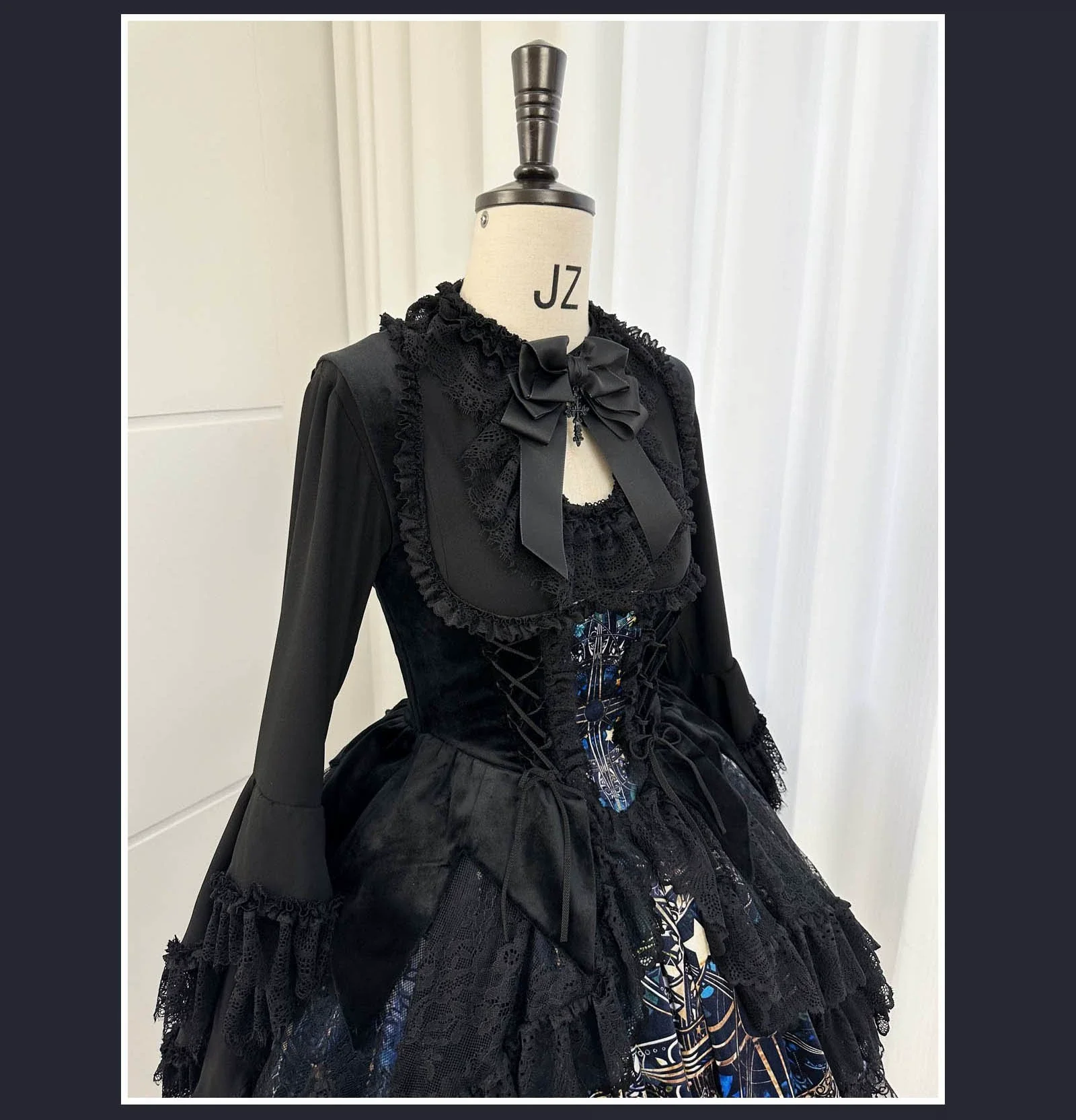 SUSIN - Night Traveler - Classic and Elegant Gothic Dress with Colorful Window Prints - Image 13