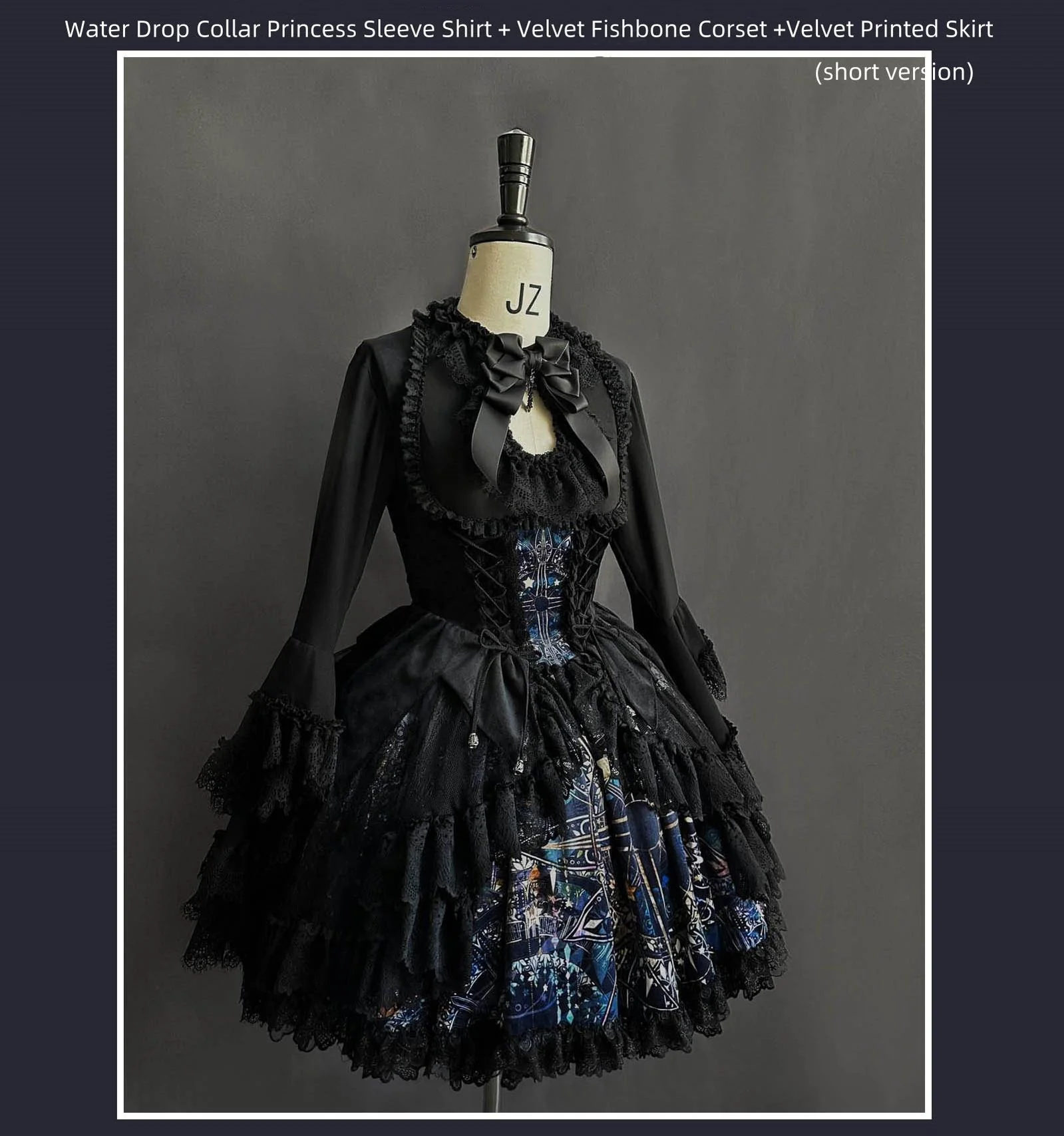 SUSIN - Night Traveler - Classic and Elegant Gothic Dress with Colorful Window Prints - Image 16