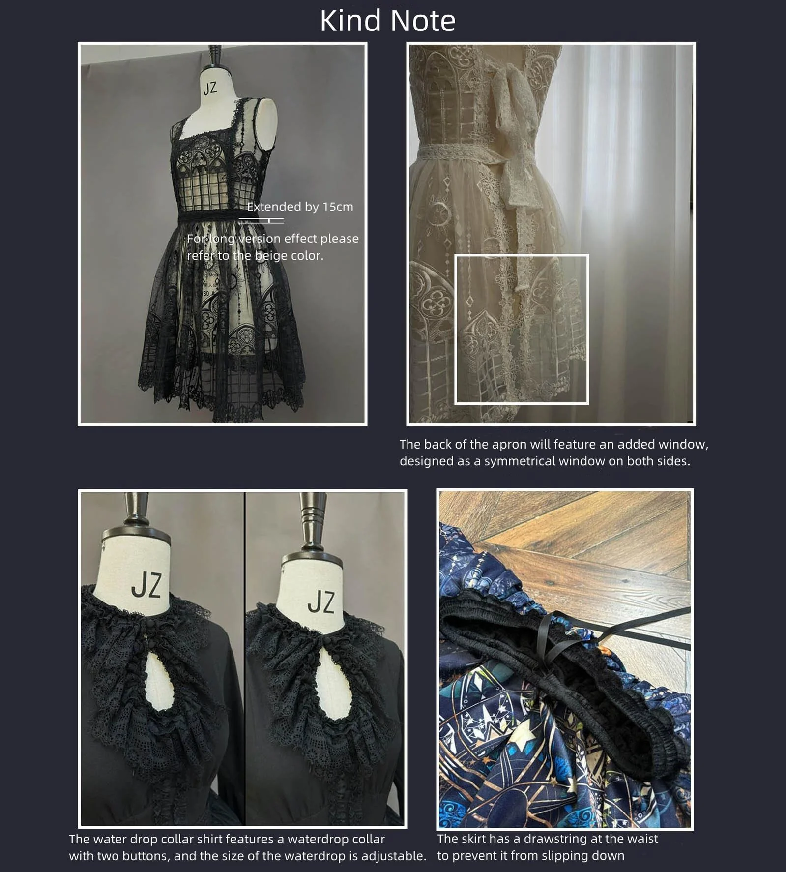 SUSIN - Night Traveler - Classic and Elegant Gothic Dress with Colorful Window Prints - Image 30