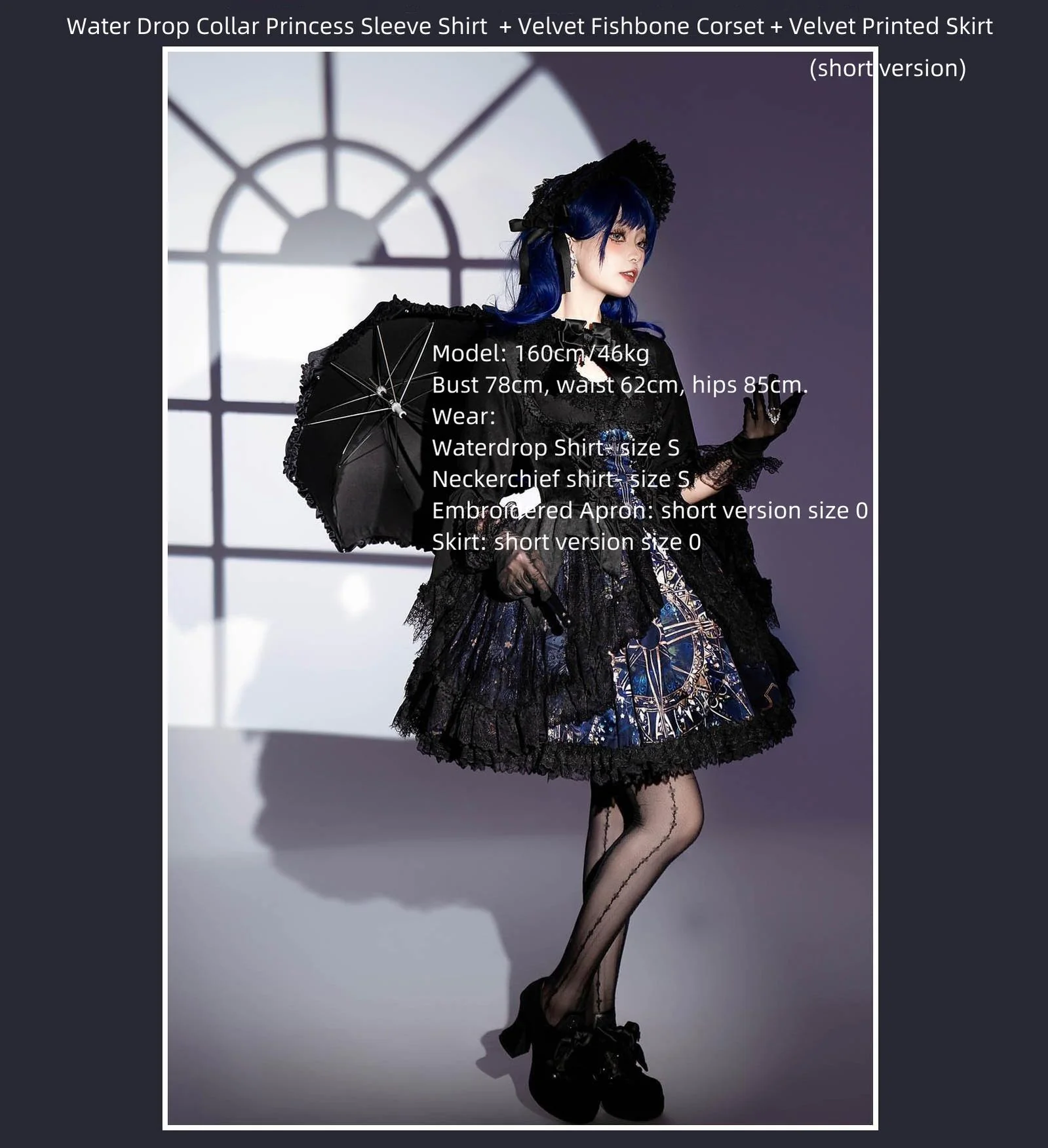 SUSIN - Night Traveler - Classic and Elegant Gothic Dress with Colorful Window Prints - Image 35