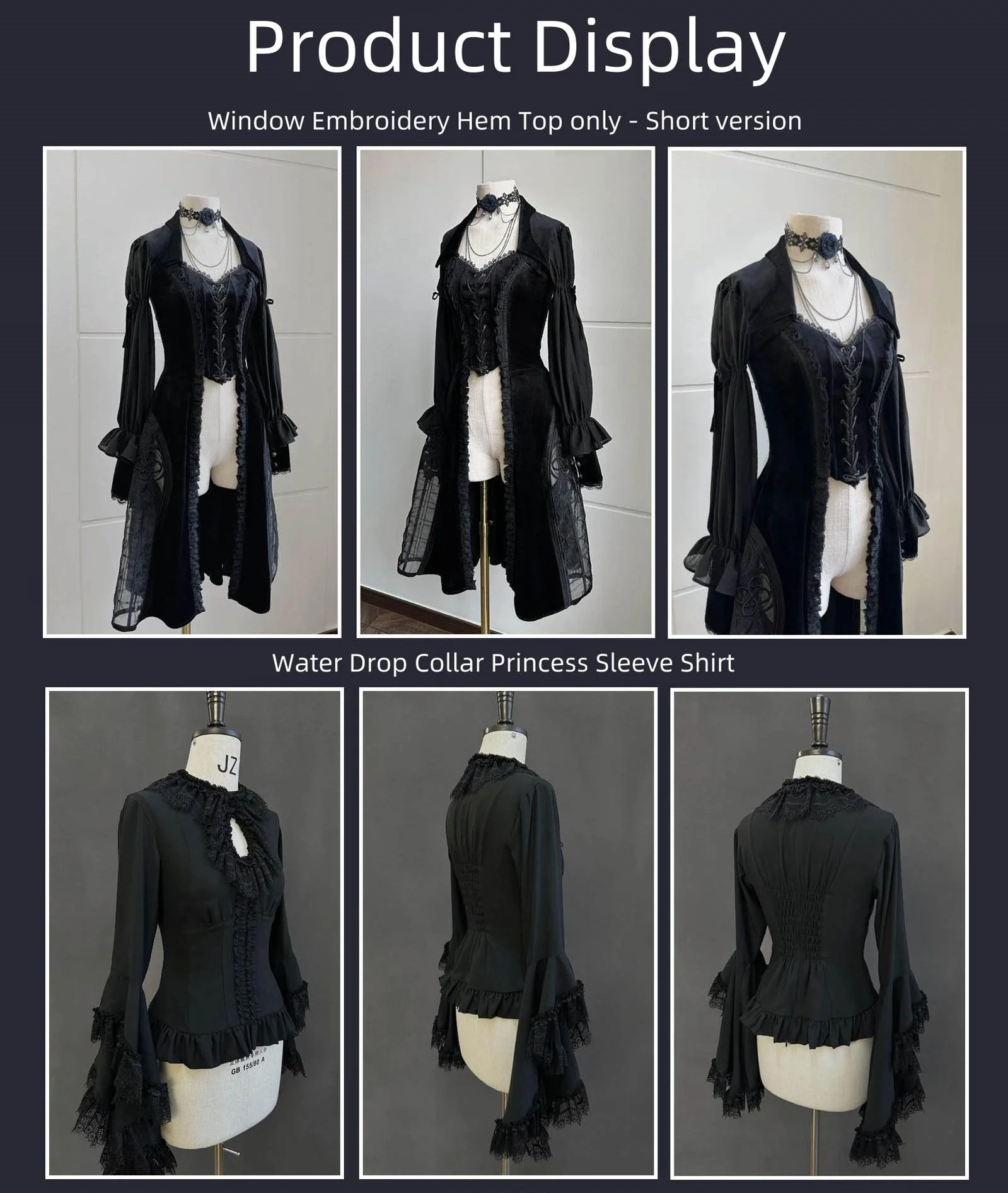 SUSIN - Night Traveler - Classic and Elegant Gothic Dress with Colorful Window Prints - Image 46