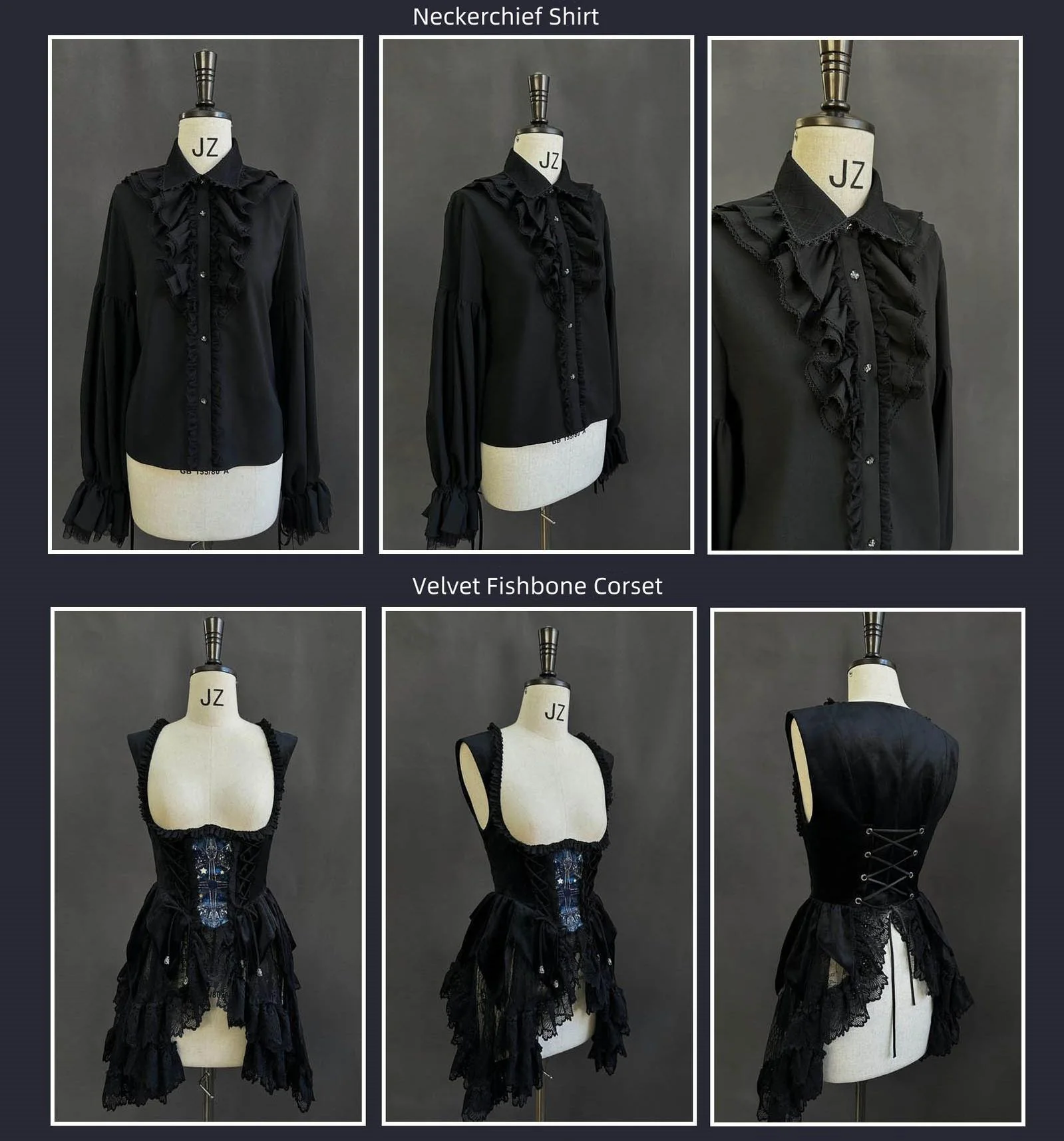 SUSIN - Night Traveler - Classic and Elegant Gothic Dress with Colorful Window Prints - Image 47