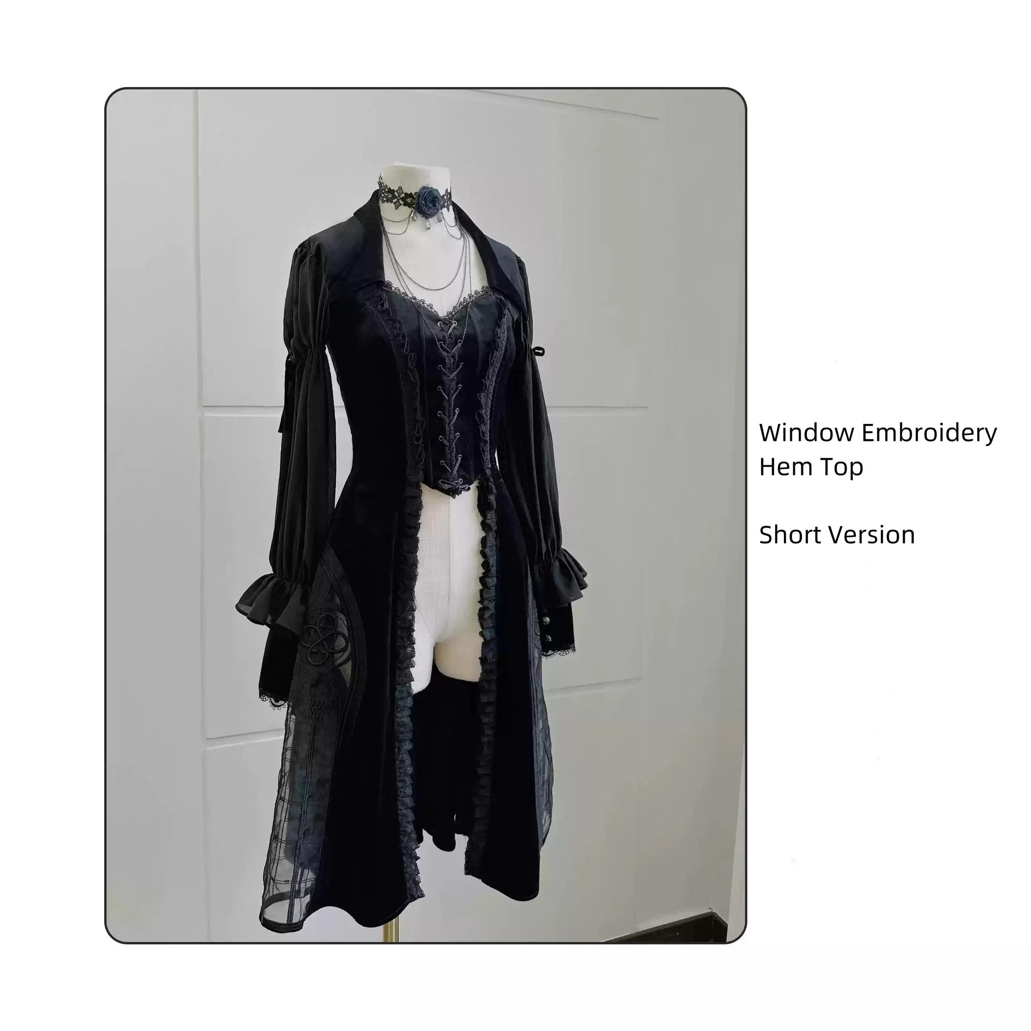 SUSIN - Night Traveler - Classic and Elegant Gothic Dress with Colorful Window Prints - Image 52