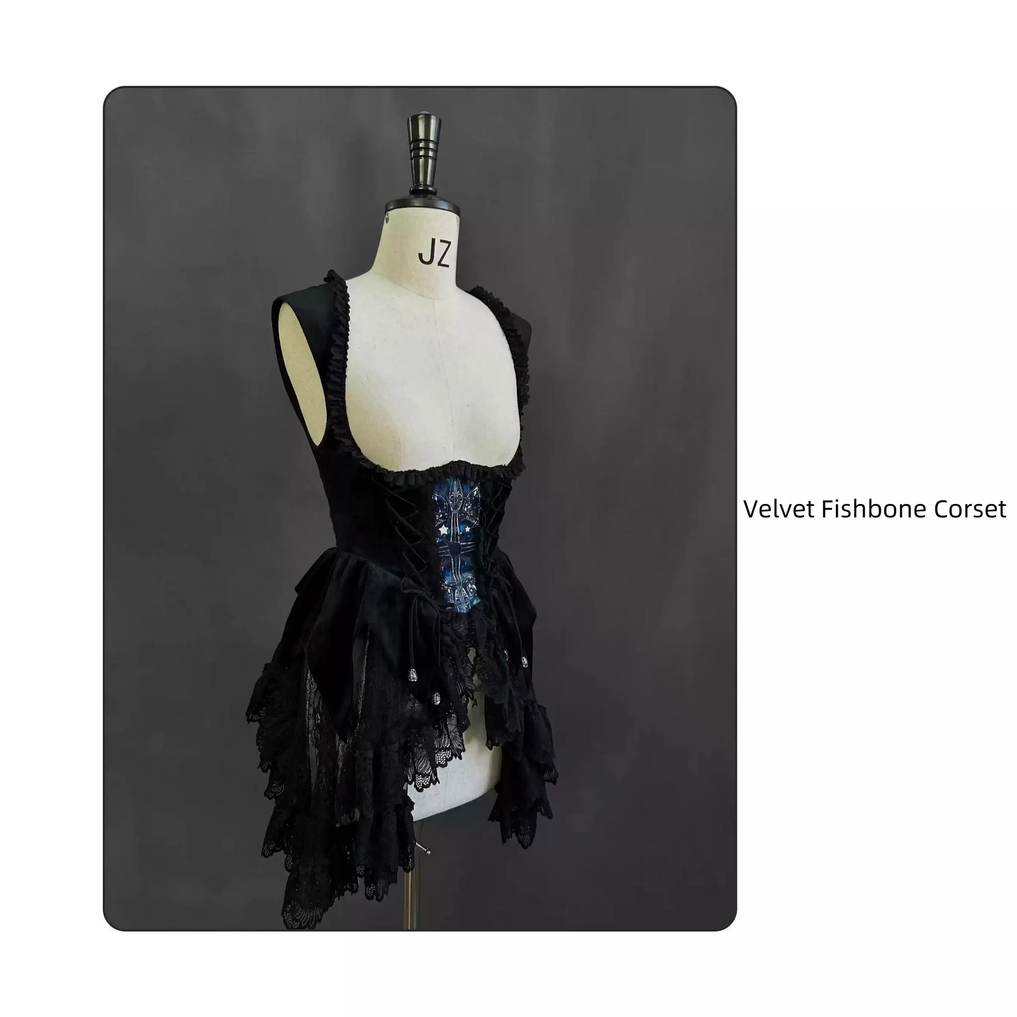 SUSIN - Night Traveler - Classic and Elegant Gothic Dress with Colorful Window Prints - Image 56