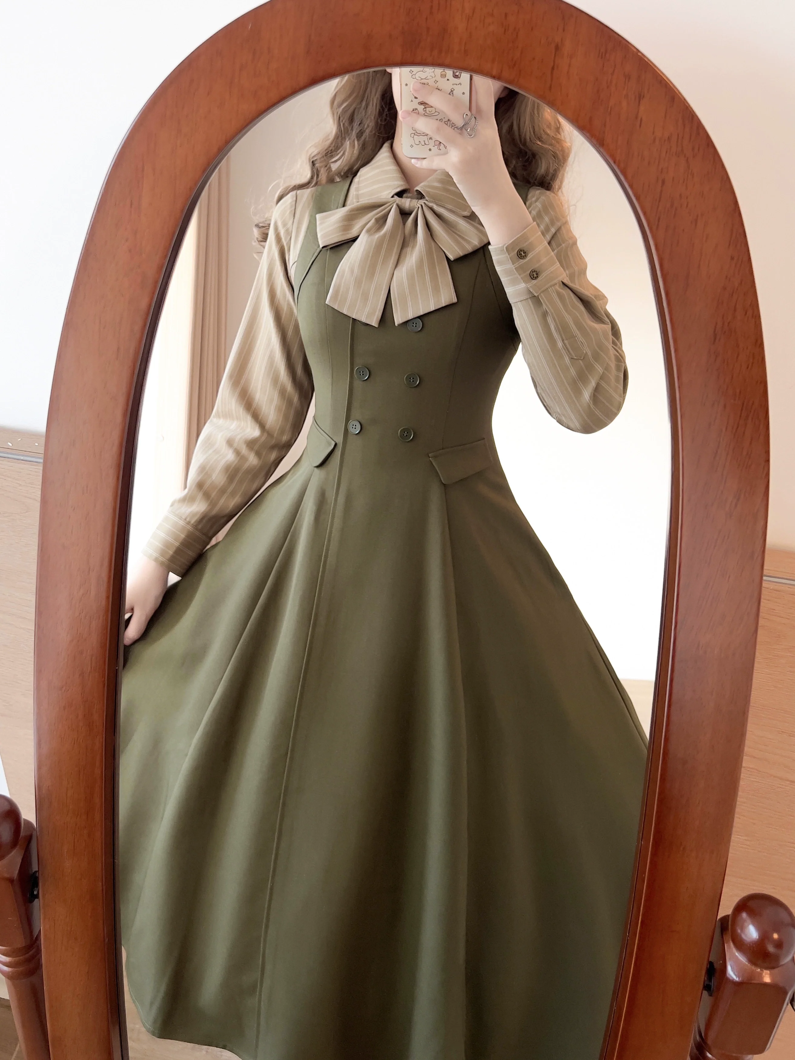 Foggy Forest - Elegant Lolita A-line JSK Dress, Side Pockets - Image 21