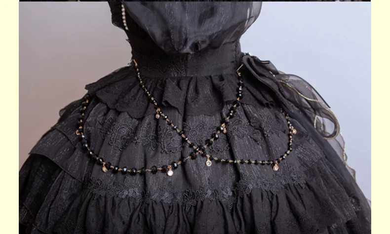 Waltz - Classic Lolita Accessories, Long Mesh Trailing - Image 19