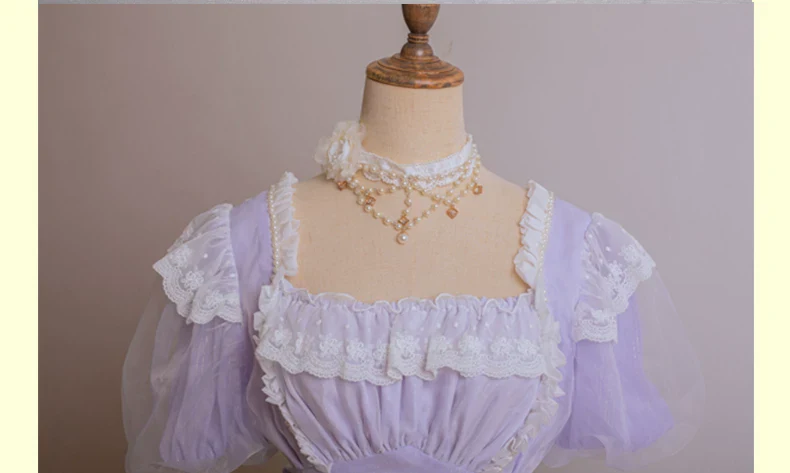 Waltz - Classic Lolita Accessories, Long Mesh Trailing - Image 25