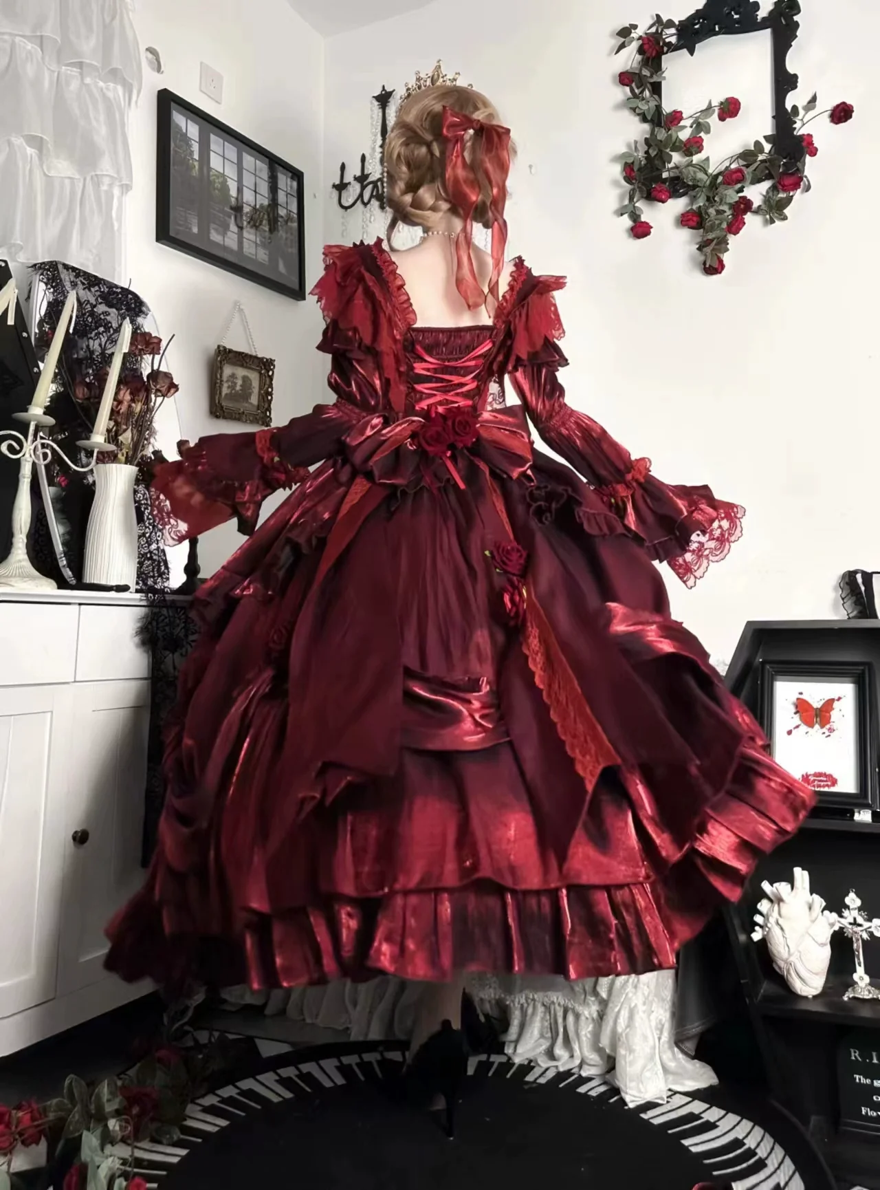 Meowing and fruity - Tana Manor - Classic Lolita Accessories Sleeves Trailing Shawls - Image 12