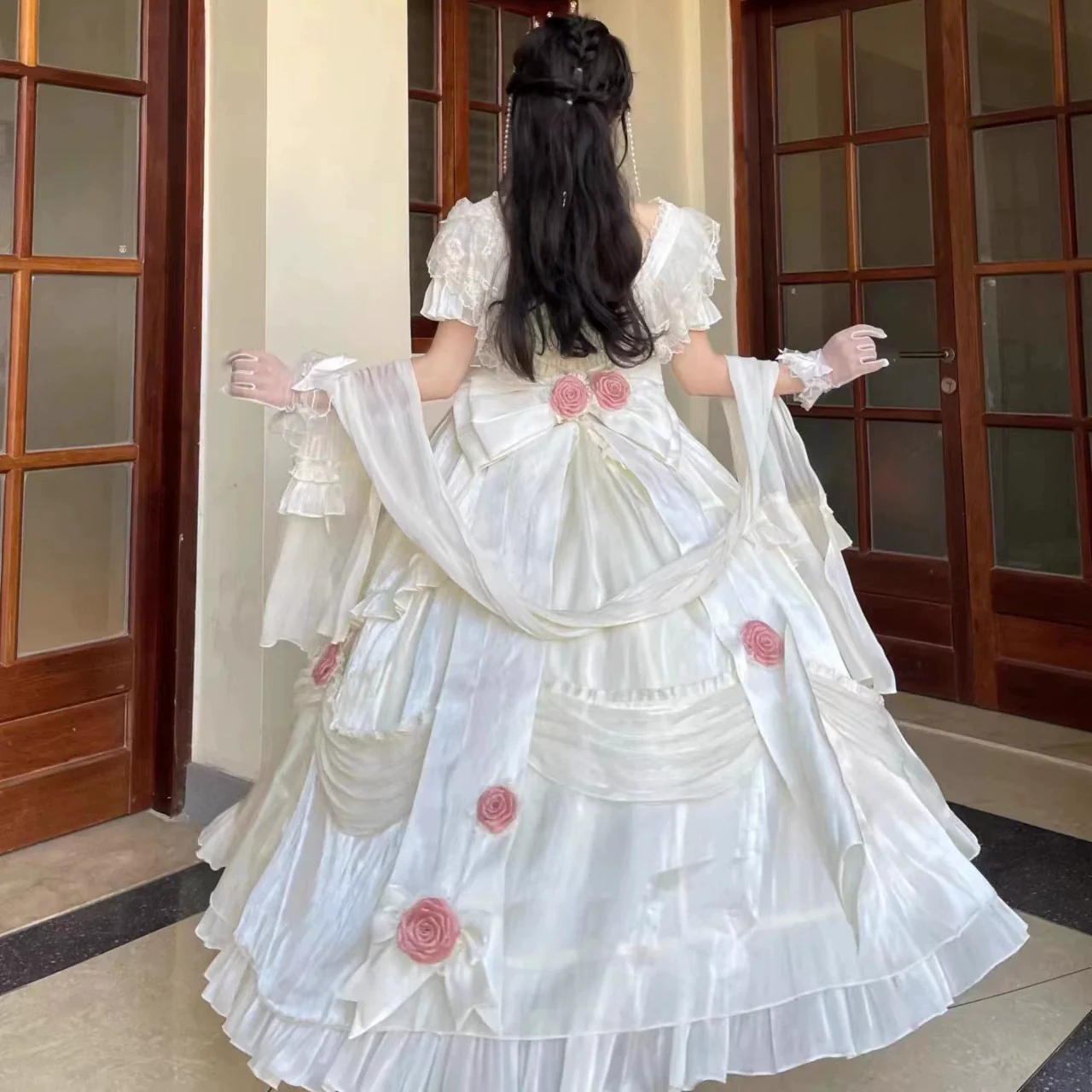 Meowing and fruity - Tana Manor - Classic Lolita Accessories Sleeves Trailing Shawls - Image 23