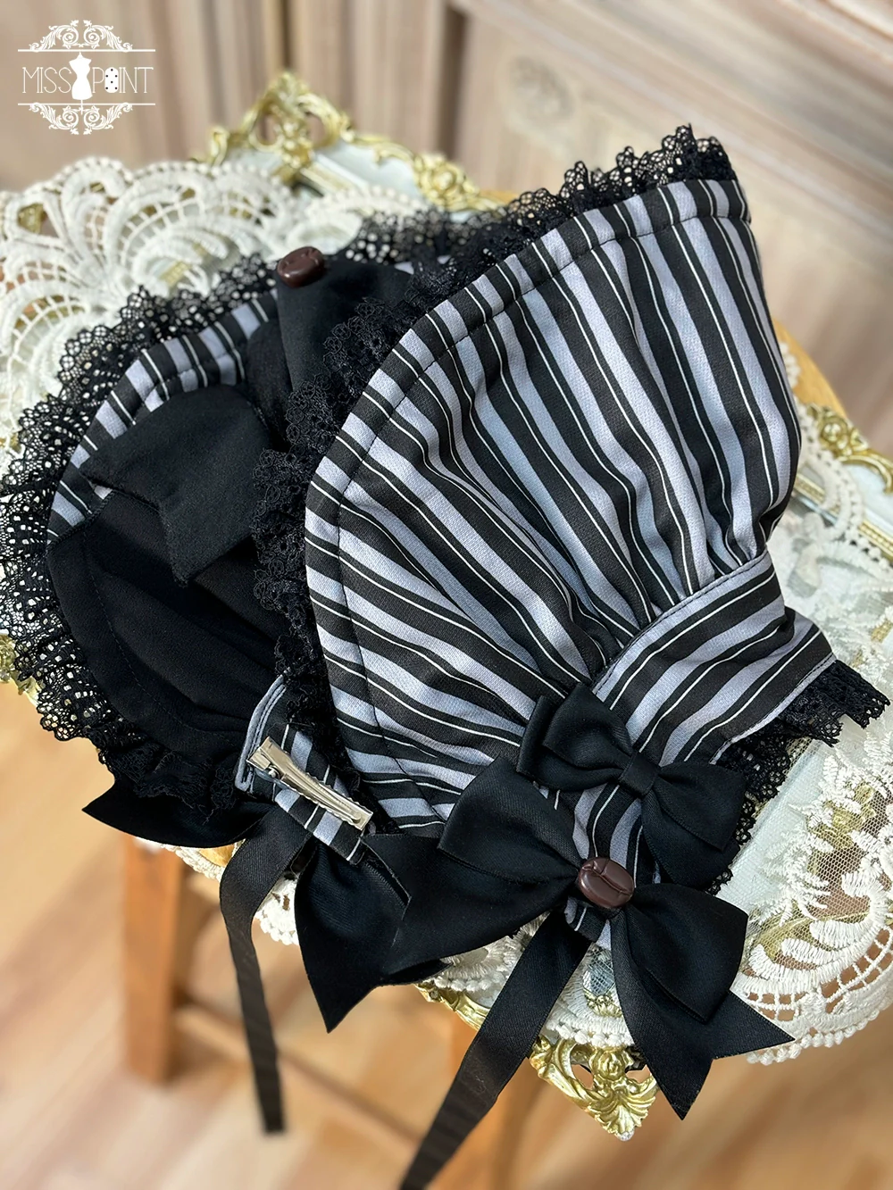 Classical Chocolate - Classic Lolita Accessory Bowler Hat BNT Beret Jabot - Image 14